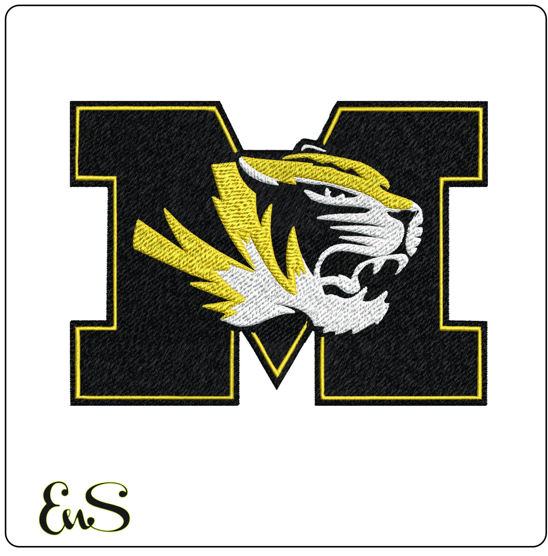 Missouri Tigers Logo - Elegant embroidery design file - instant download