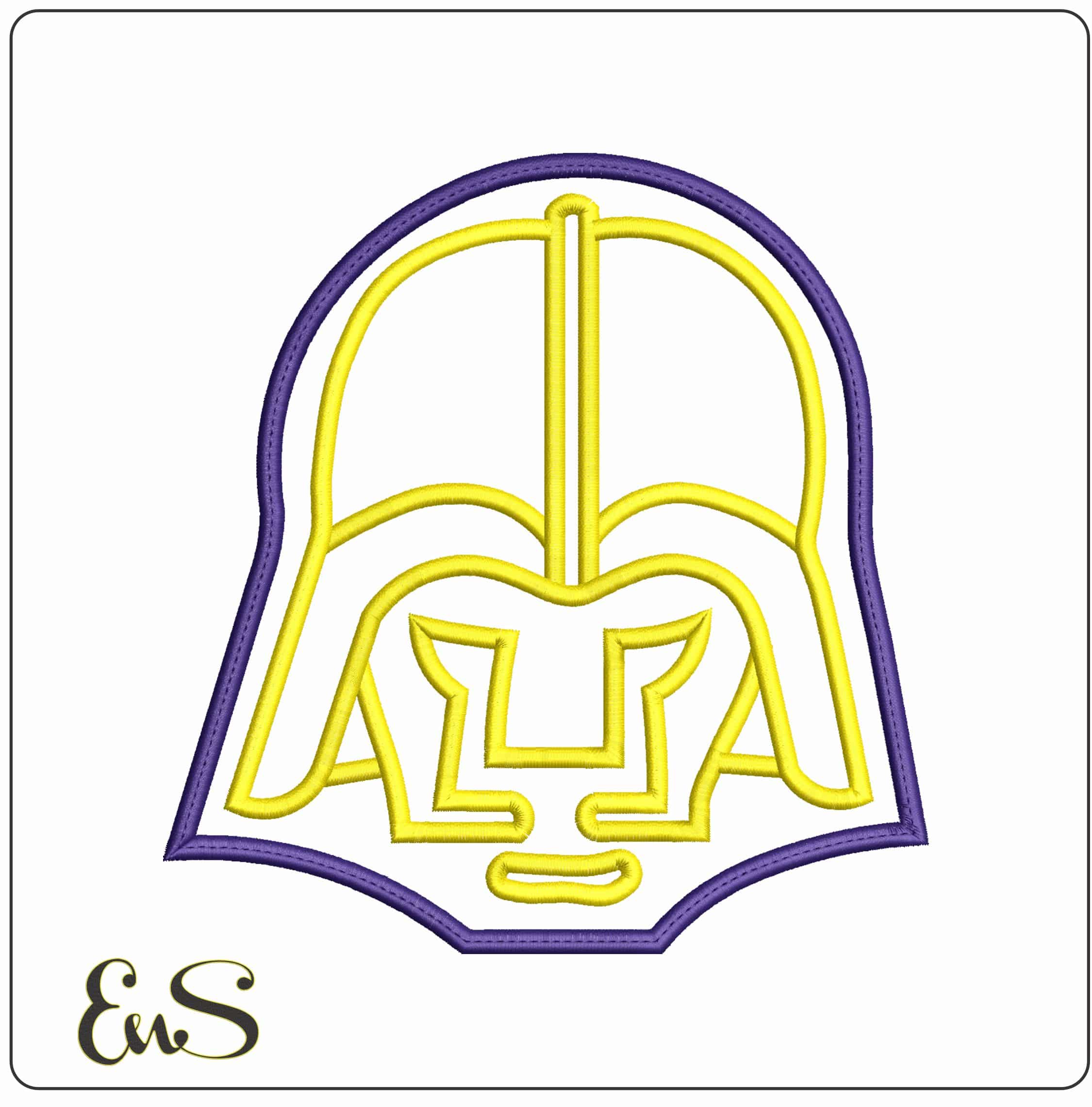 Darth Vader Mask Star Wars- Elegant embroidery design file - instant download