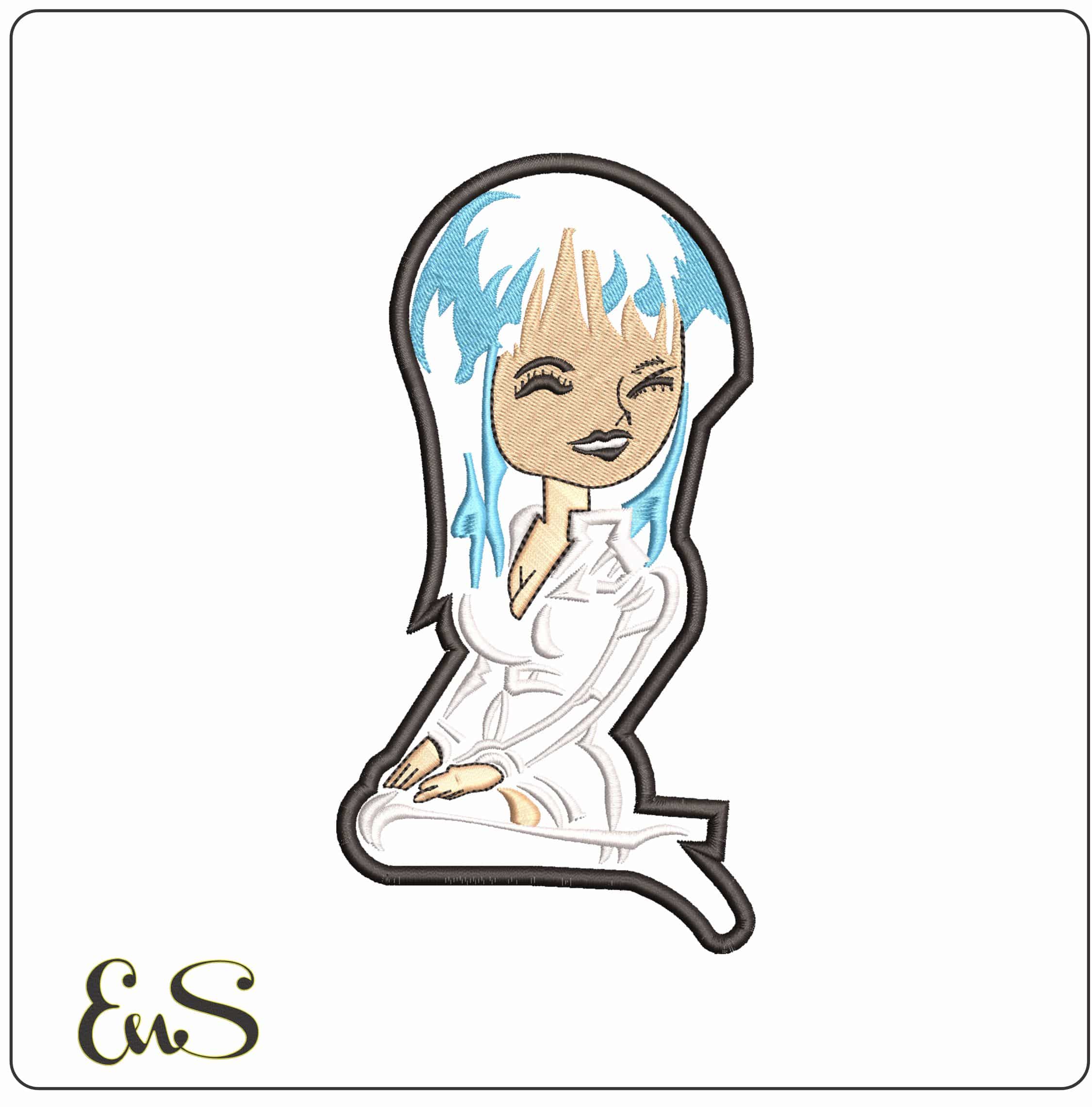 Elvira the Mistress of Dark - Elegant embroidery design file - instant download
