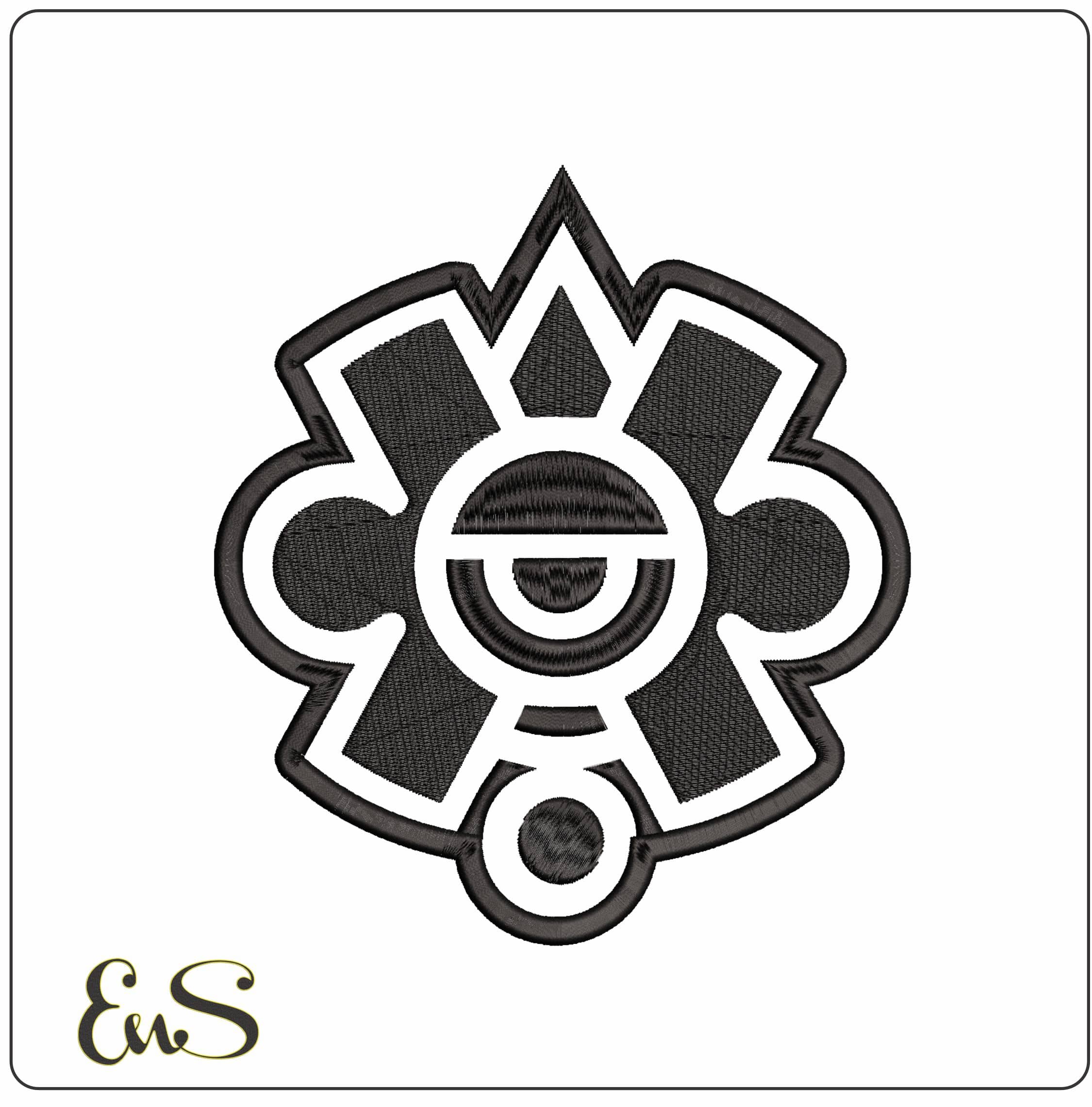 eye mayans - Elegant embroidery design file - instant download