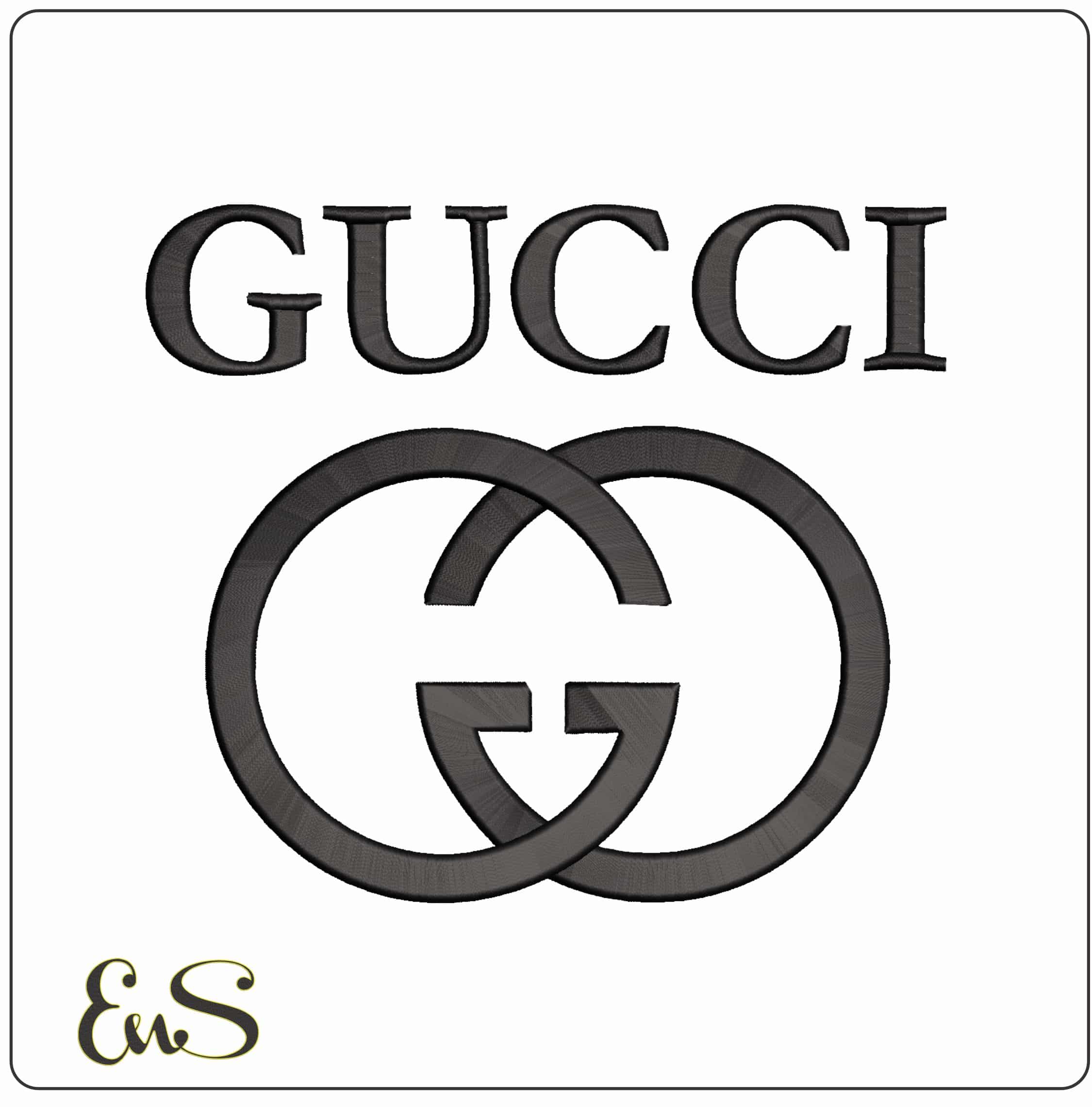 GUCCI - Elegant embroidery design file - instant download