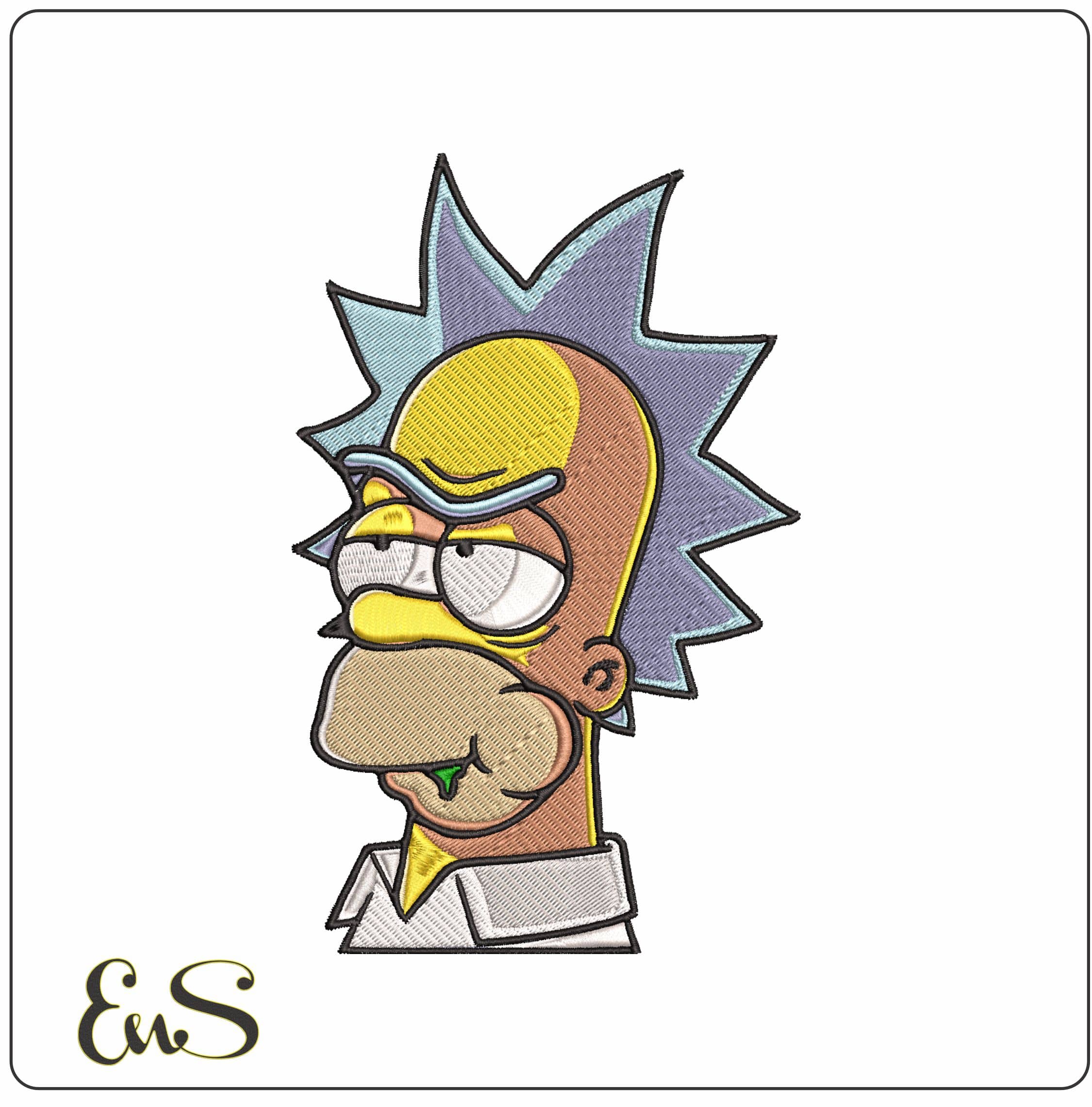 Homer Simpson Eating The Simpsons- Elegant embroidery design file - instant download