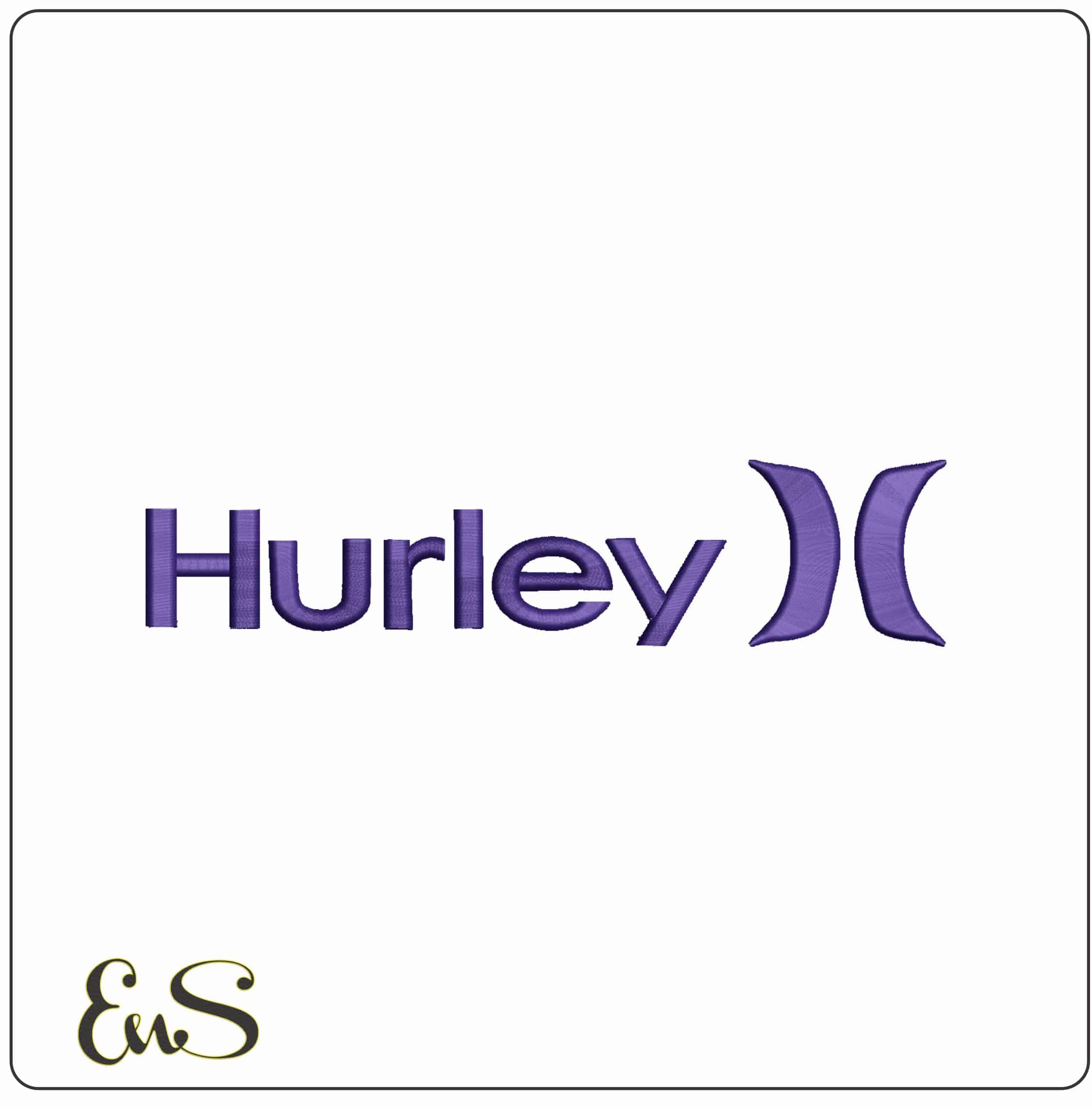 Hurley Logo- Elegant embroidery design file - instant download