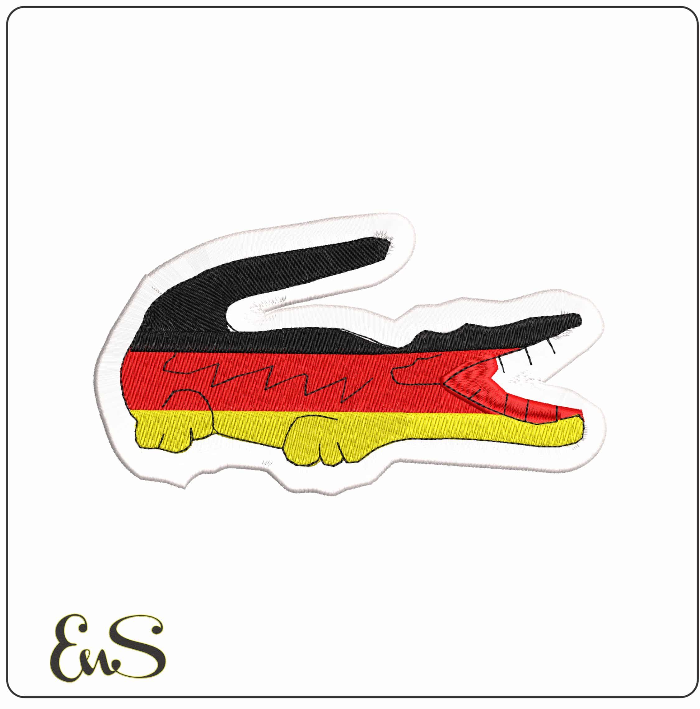 Lacoste Germany Logo- Elegant embroidery design file - instant download