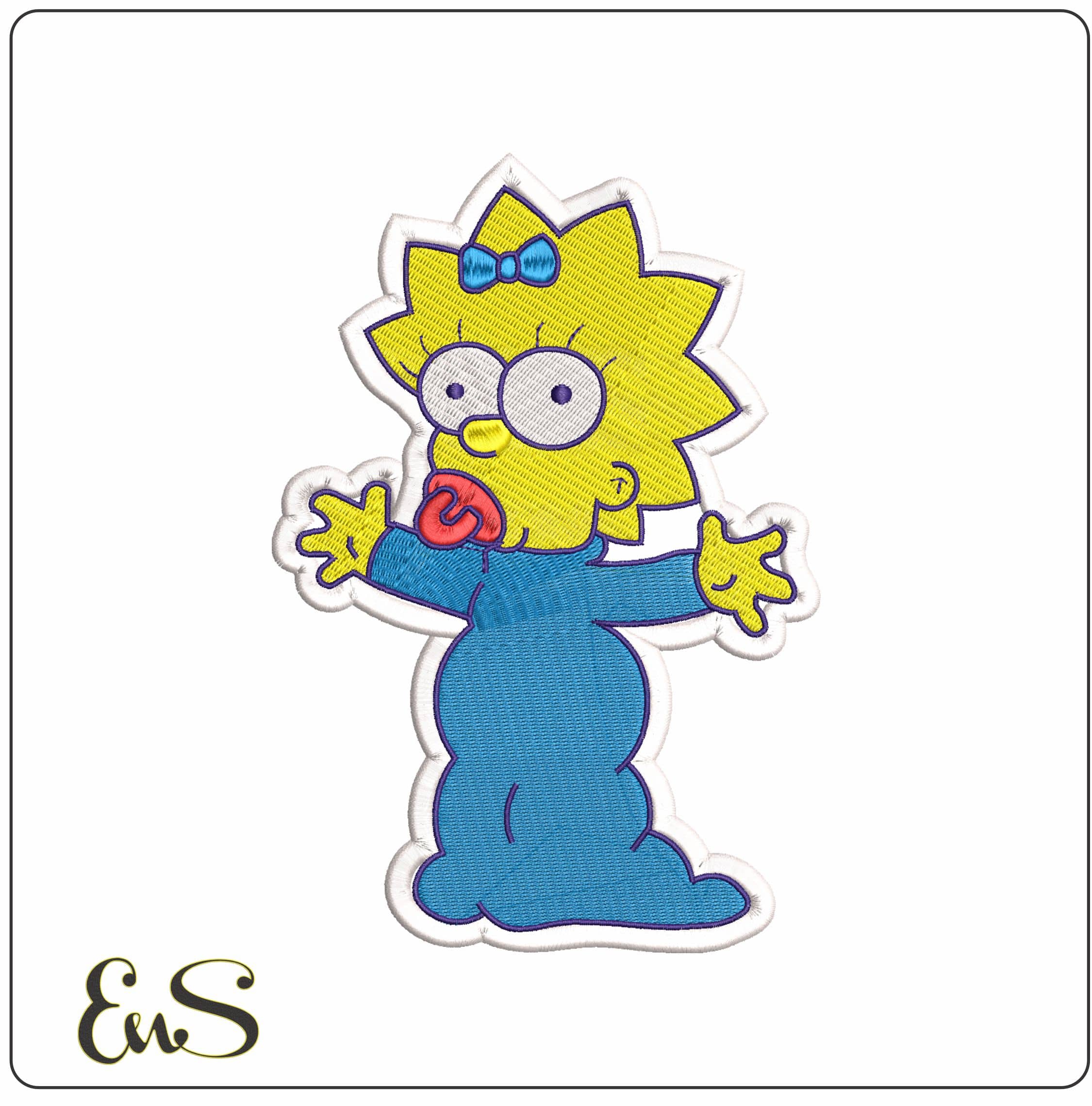 Maggie Simpson The Simpsons- Elegant embroidery design file - instant download