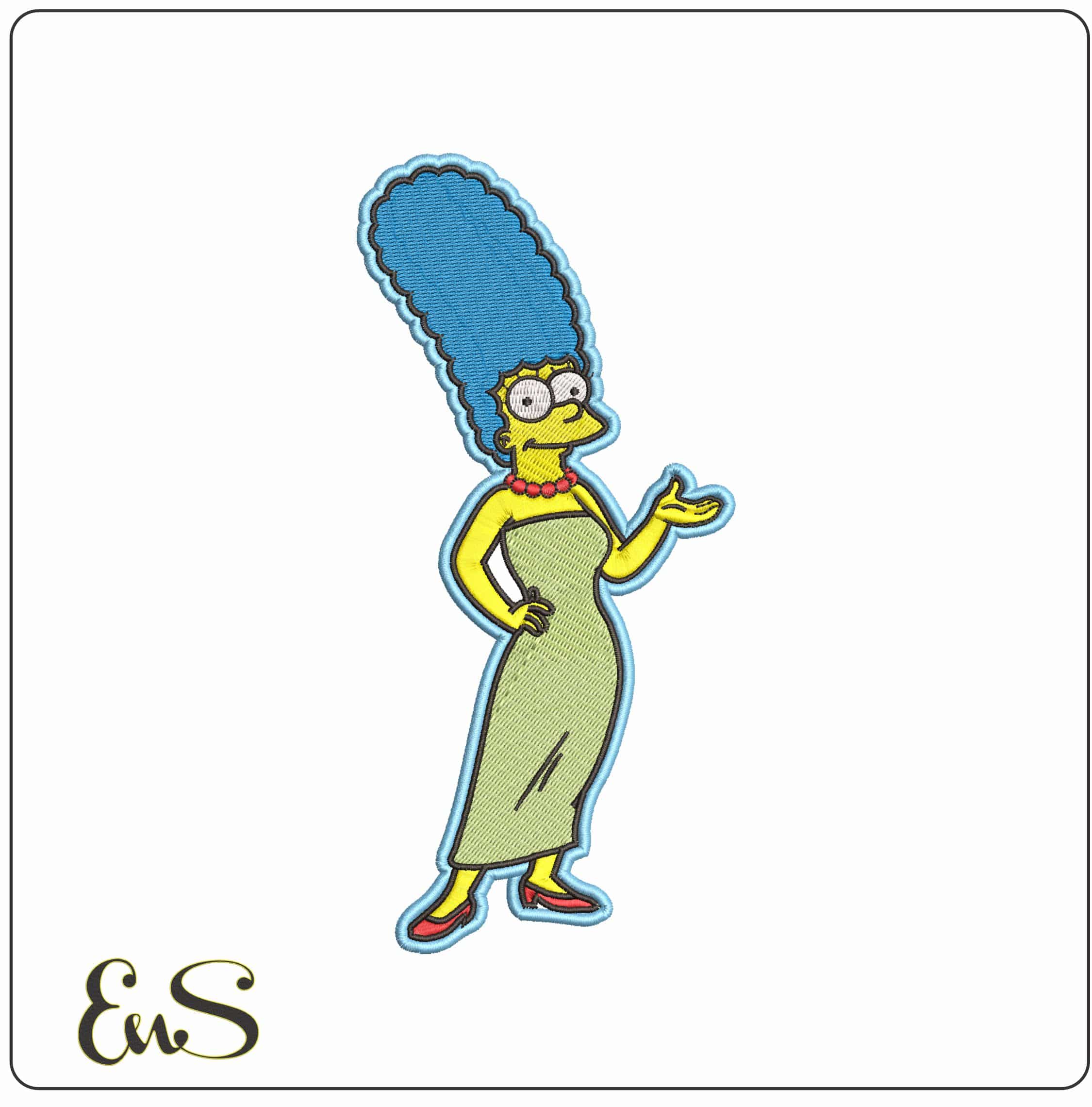 Marge Simpson The Simpsons- Elegant embroidery design file - instant download