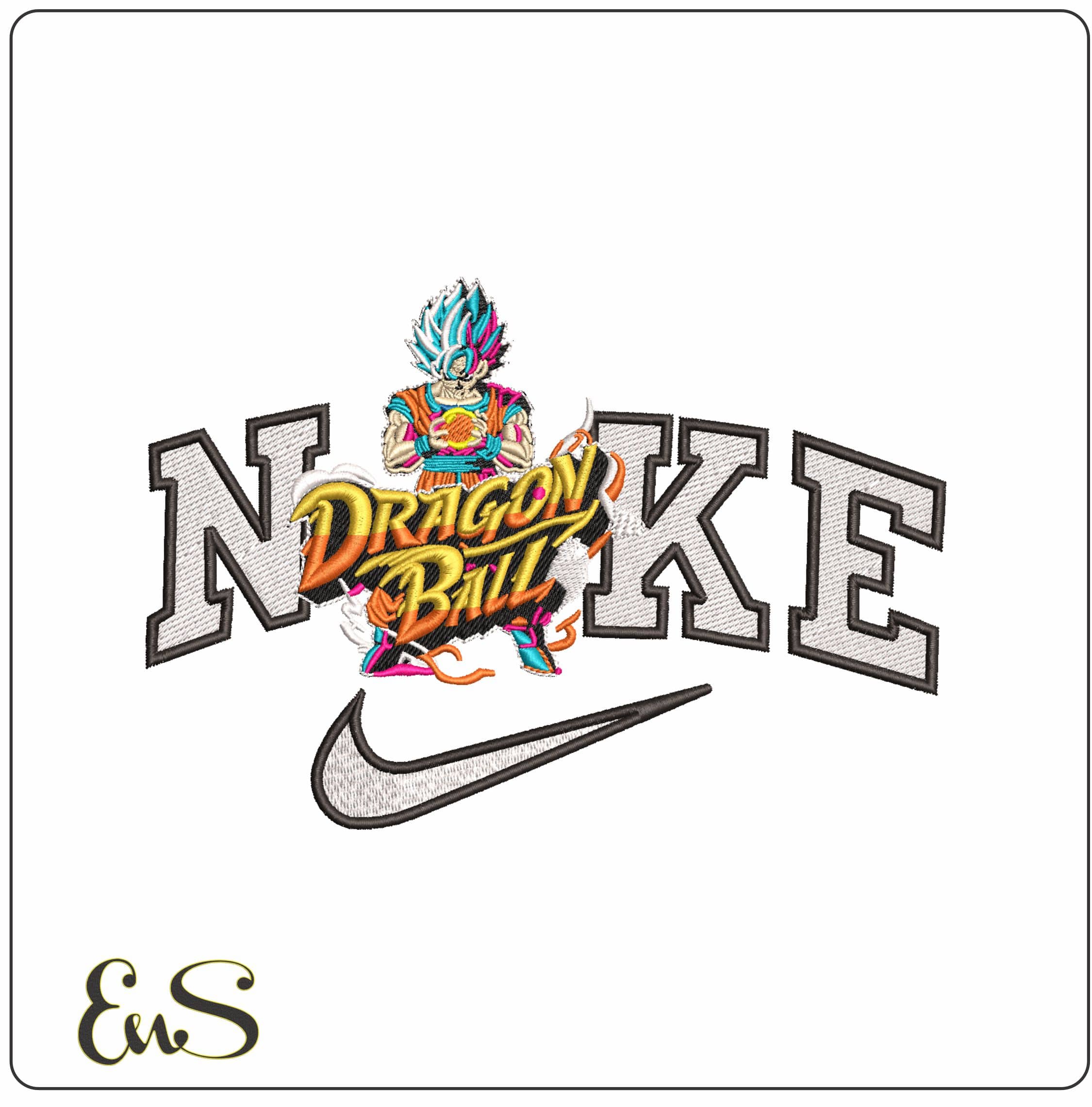 Nike Guko Making Ball Dragon Ball Anime- Elegant embroidery design file - instant download