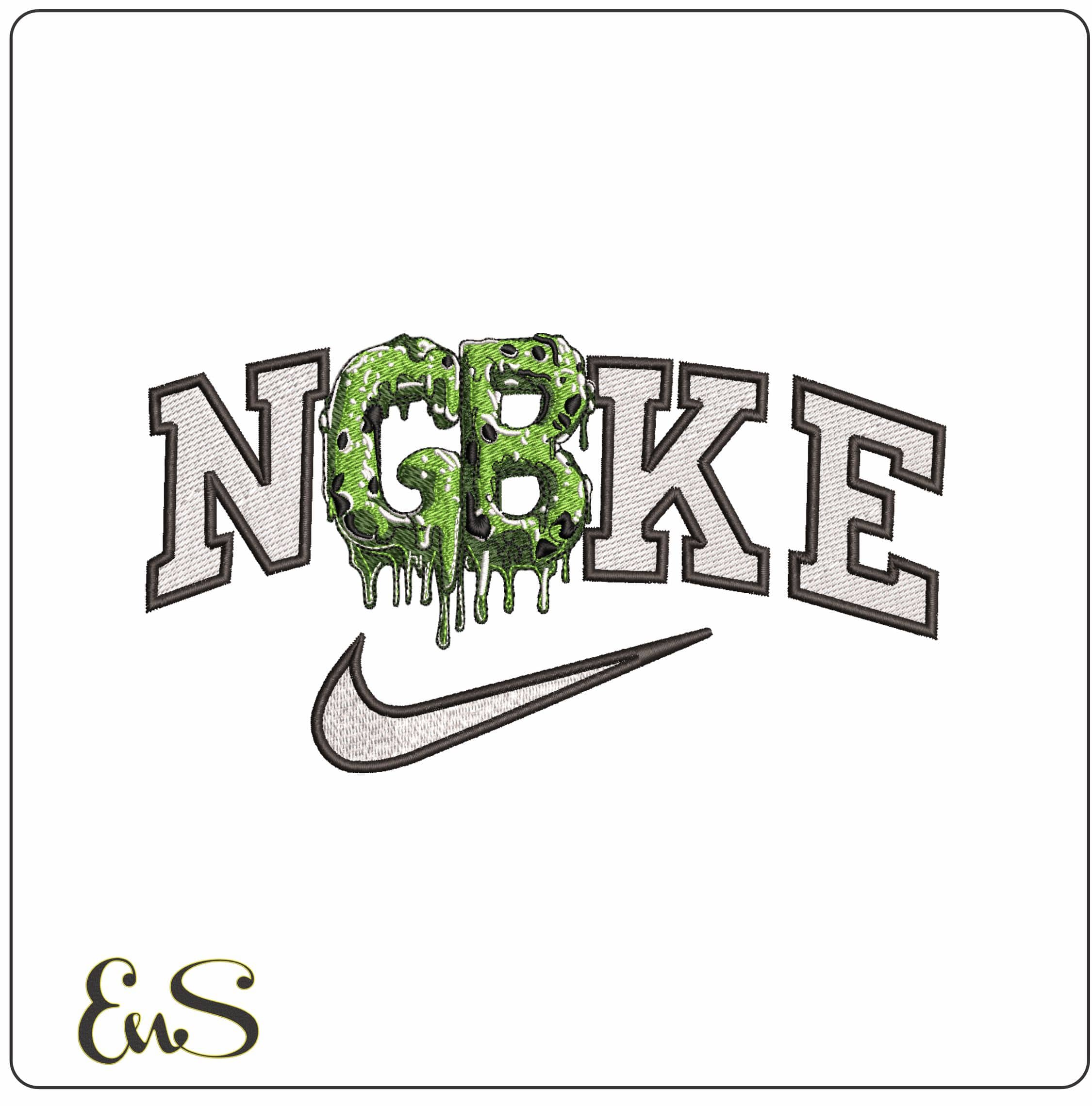 Nike Swamp GB- Elegant embroidery design file - instant download