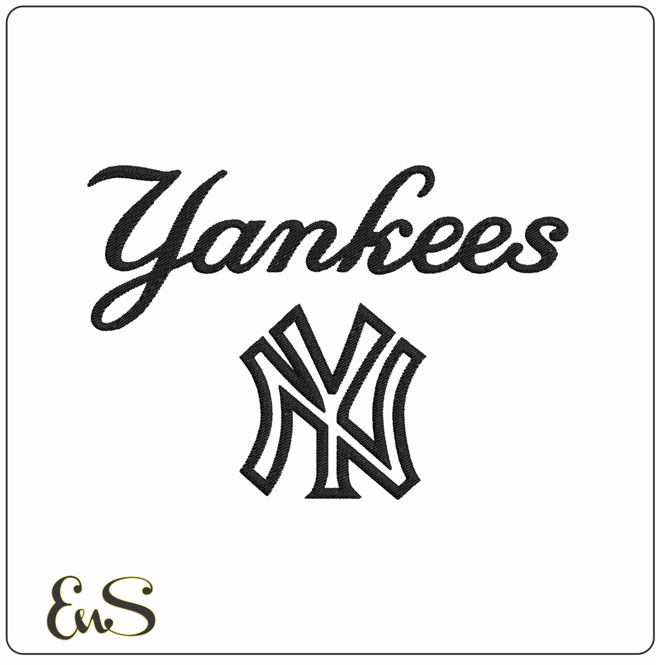 NY Yankees - Elegant embroidery design file - instant download