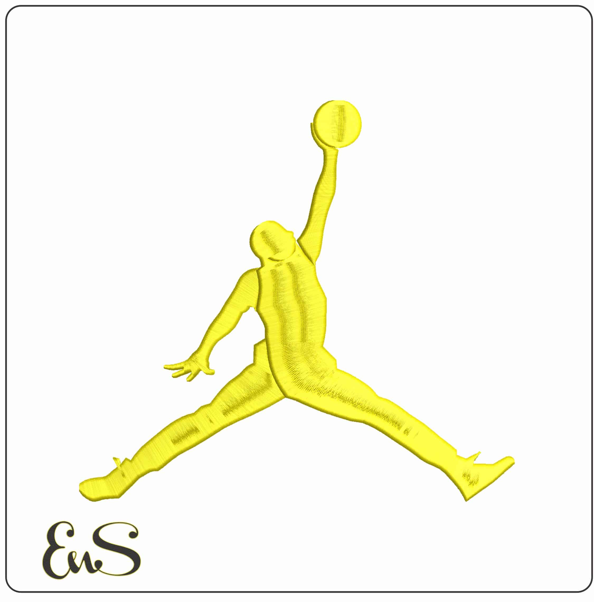 Original Jordan- Elegant embroidery design file - instant download