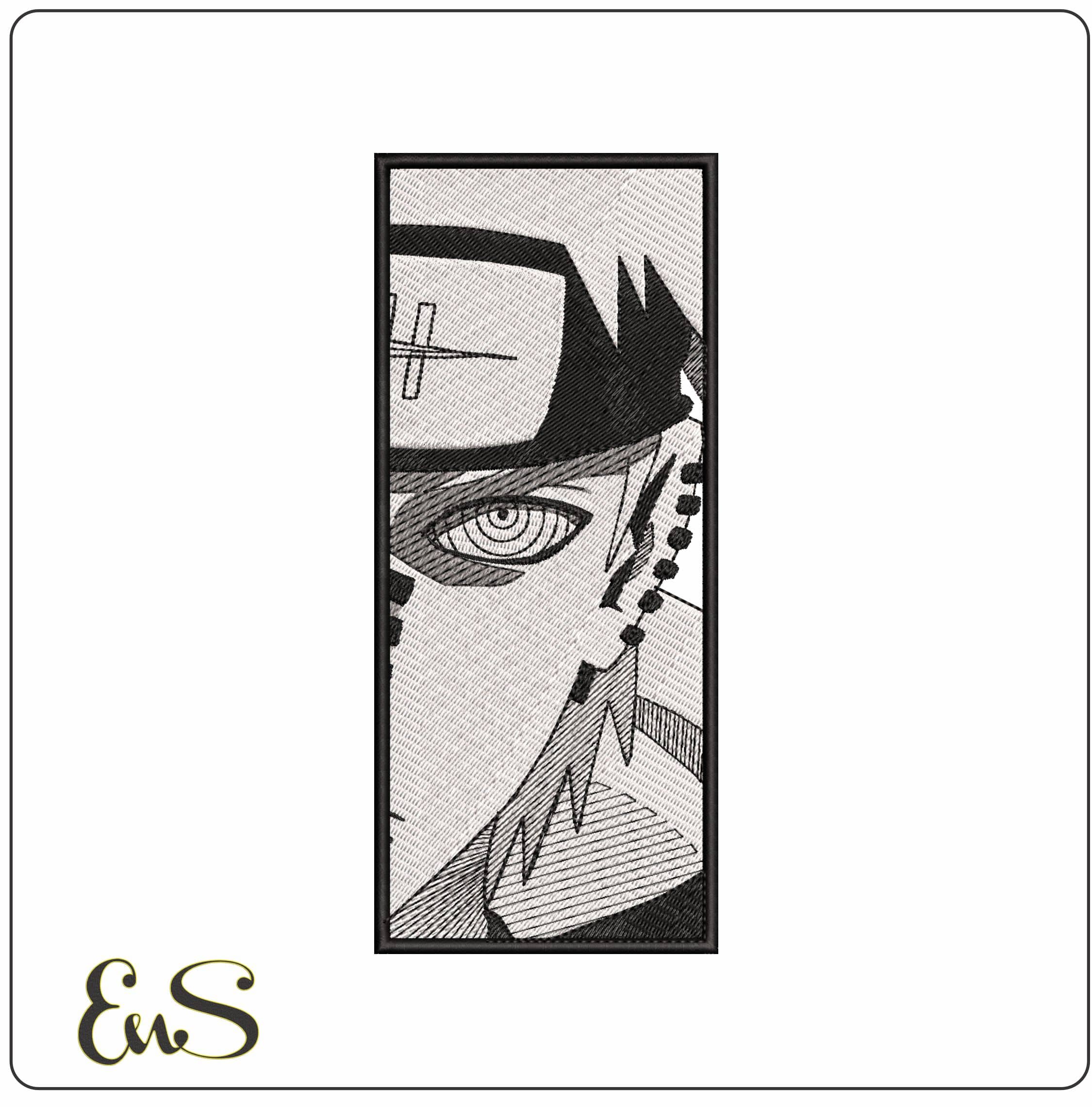 Pain Rinnegan eye Naruto Anime- Elegant embroidery design file - instant download