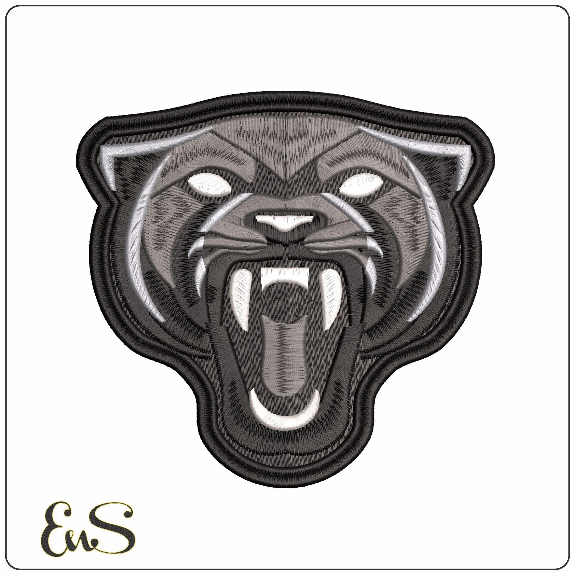 Panther Boy Roaring- Elegant embroidery design file - instant download