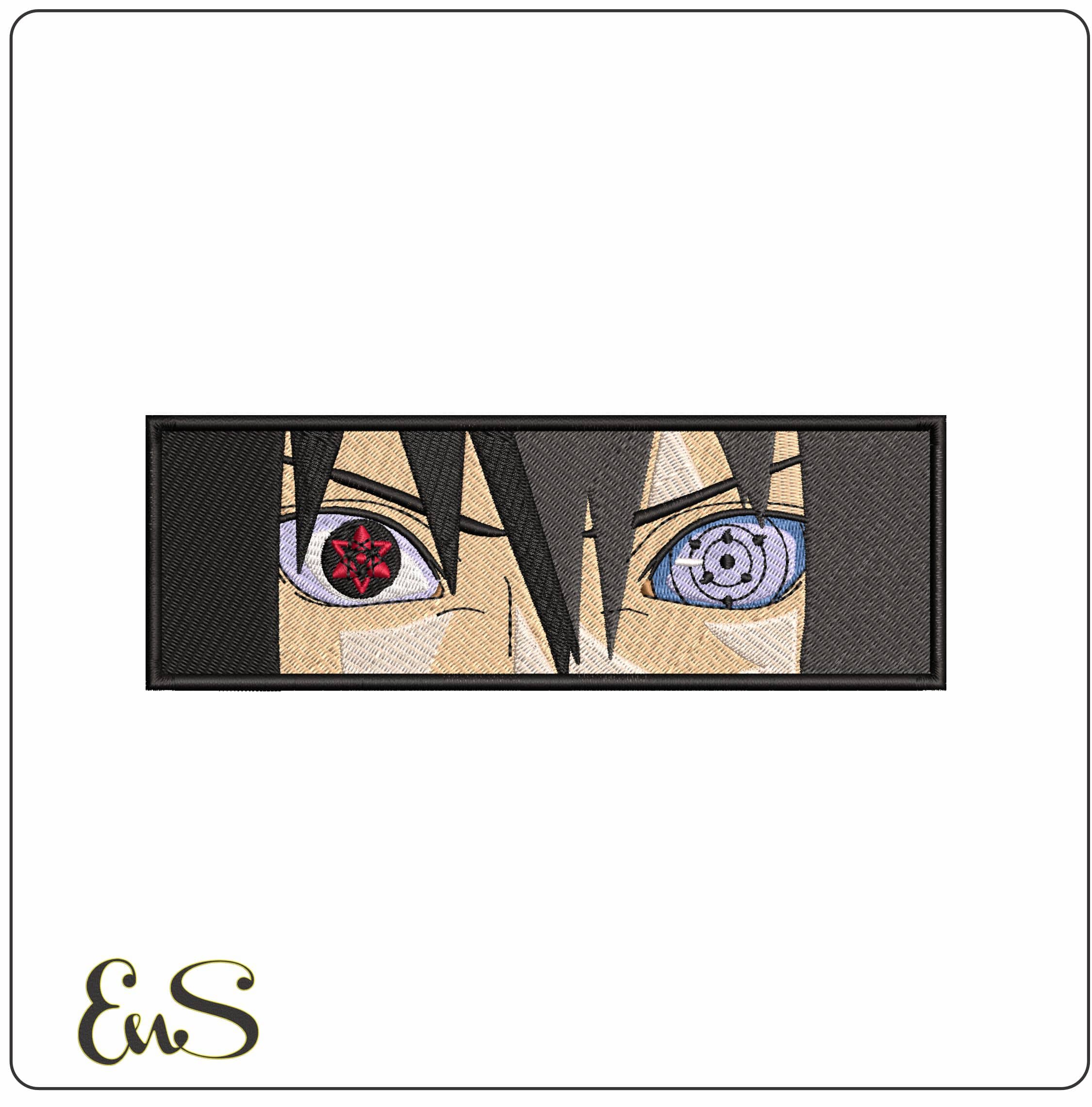Sasuke Uchiha Intense Glare Sharingan Eyes Naruto Anime- Elegant embroidery design file - instant download