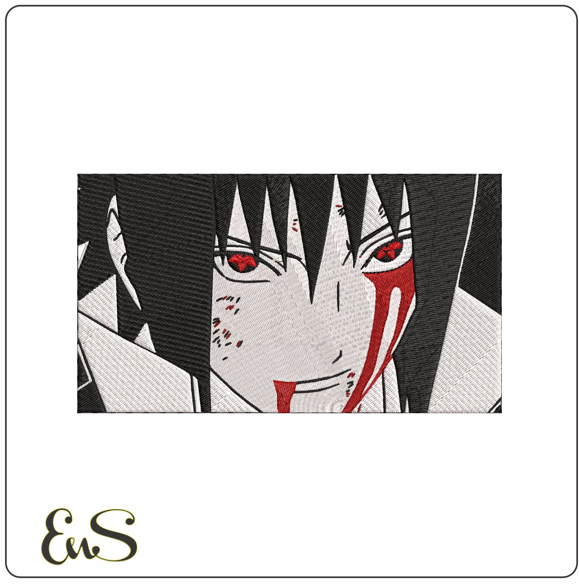 Sasuke Uchiha Sharingan Eyes Naruto Anime- Elegant embroidery design file - instant download