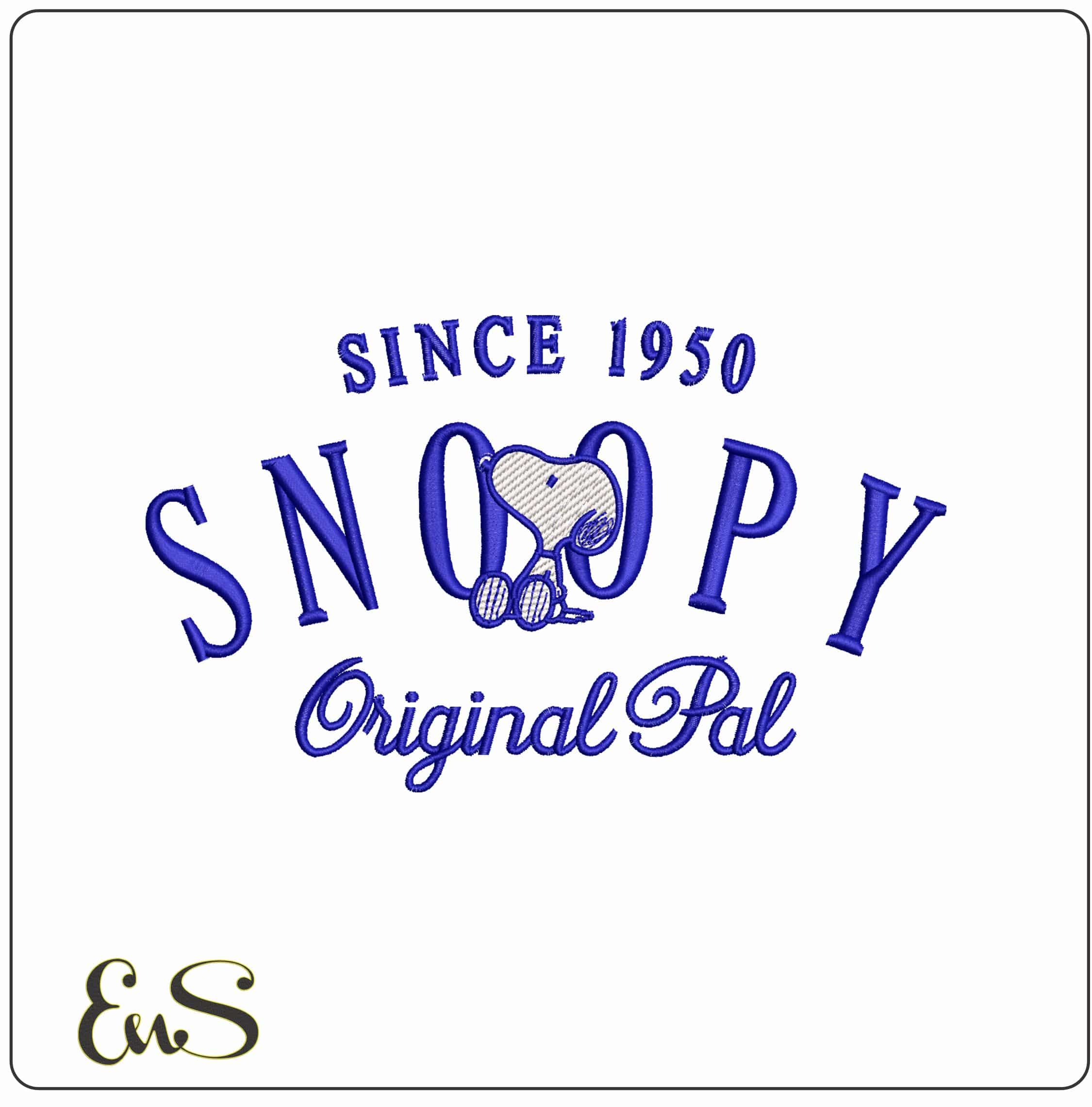 Snoopy and Pals - Elegant embroidery design file - instant download