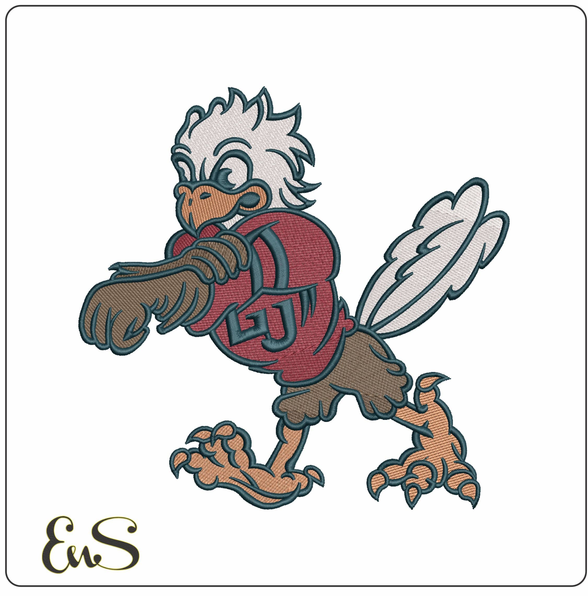 Sparky Mascot Liberty University - Elegant embroidery design file - instant download