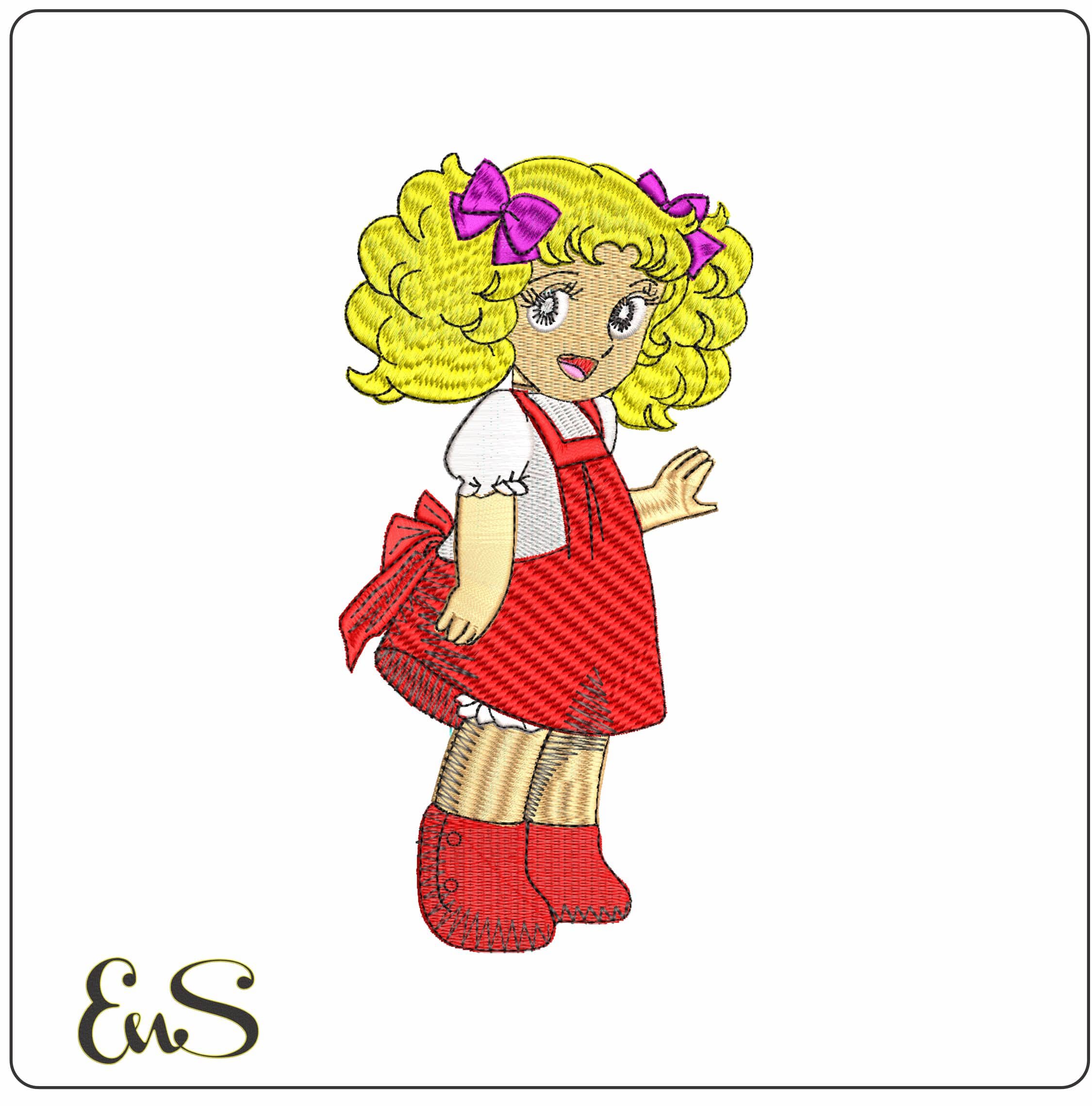 Candy Candy Anime- Elegant embroidery design file - instant download