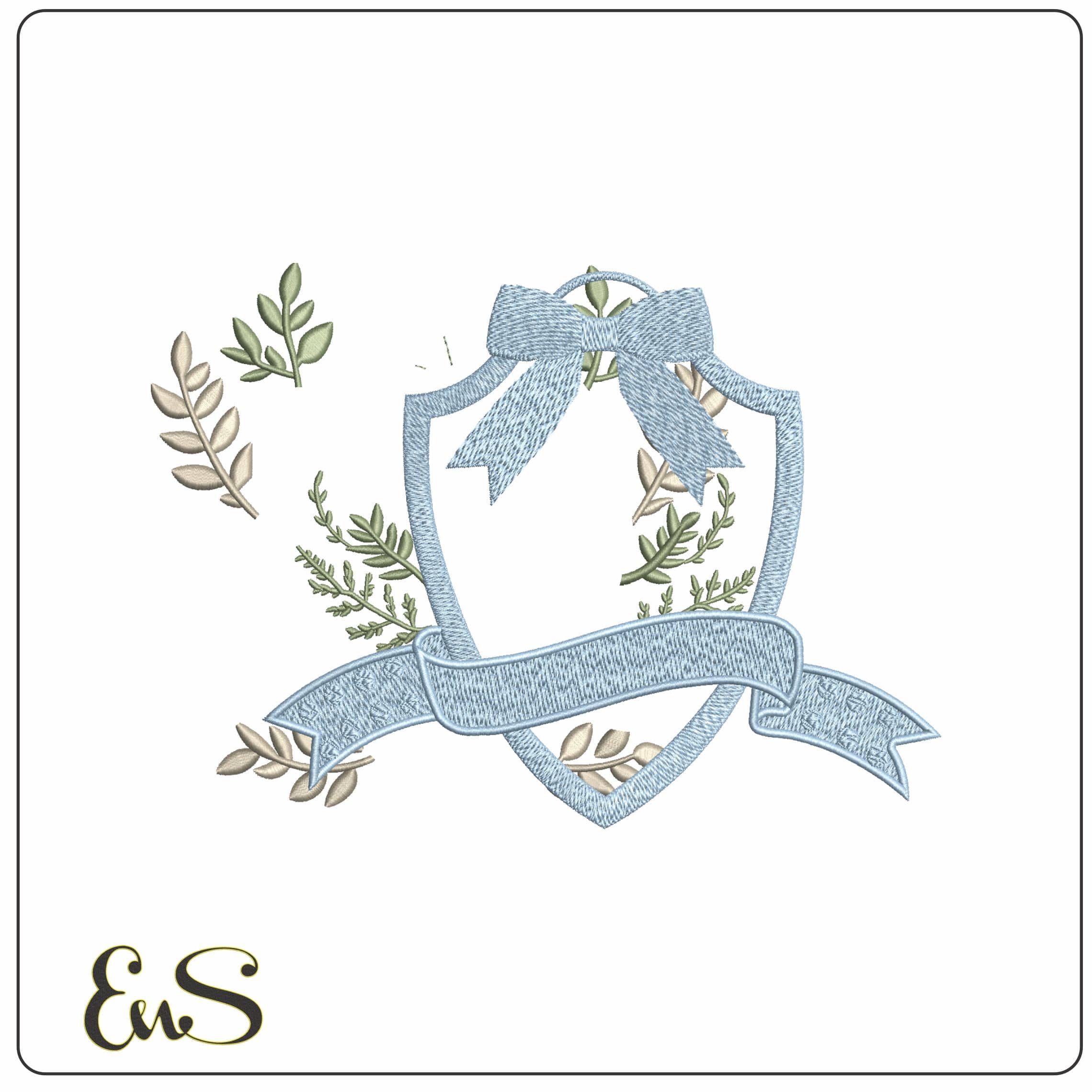 Flower frame Boy- Elegant embroidery design file - instant download