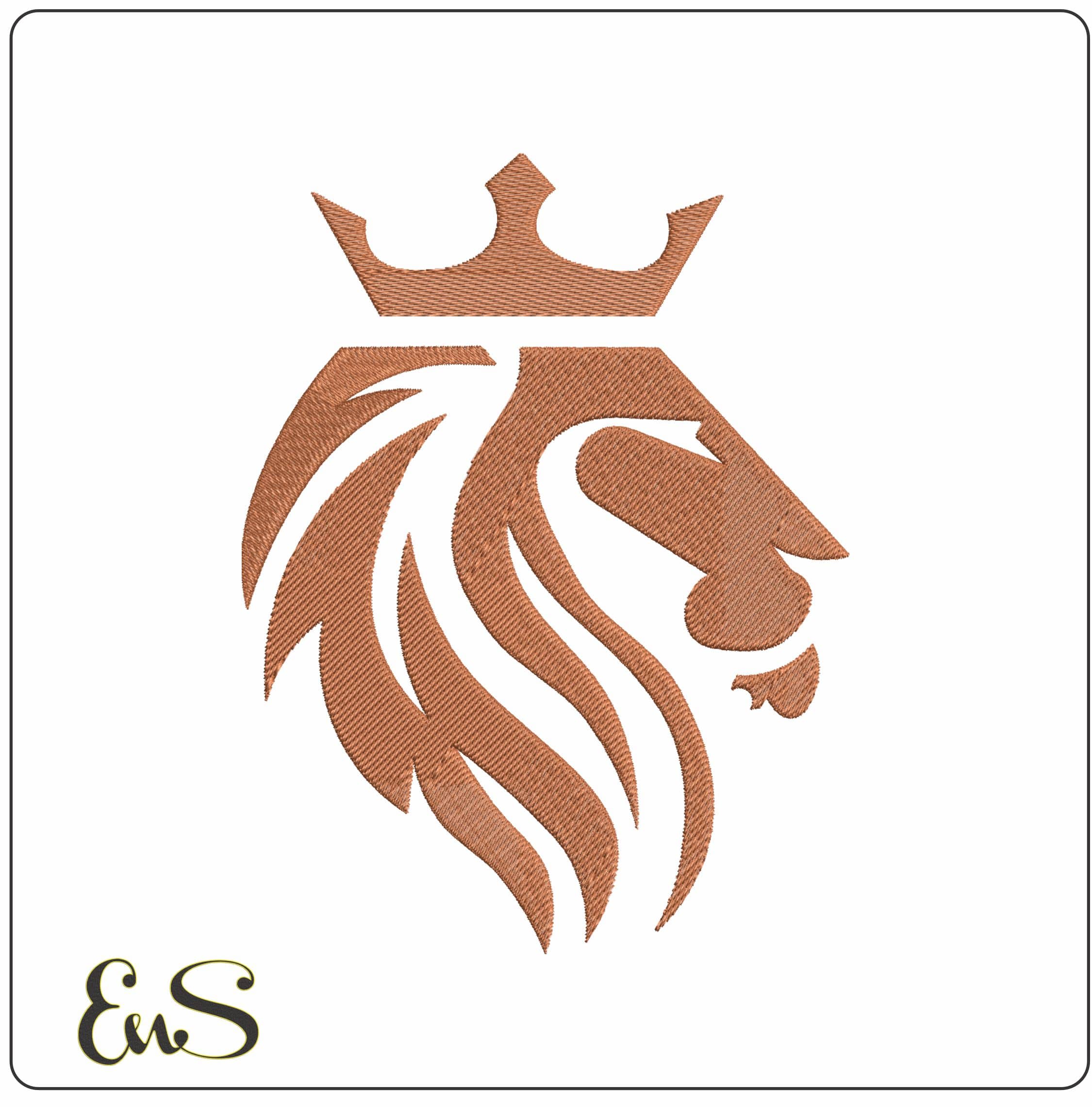 King of Beasts Lion- Elegant embroidery design file - instant download