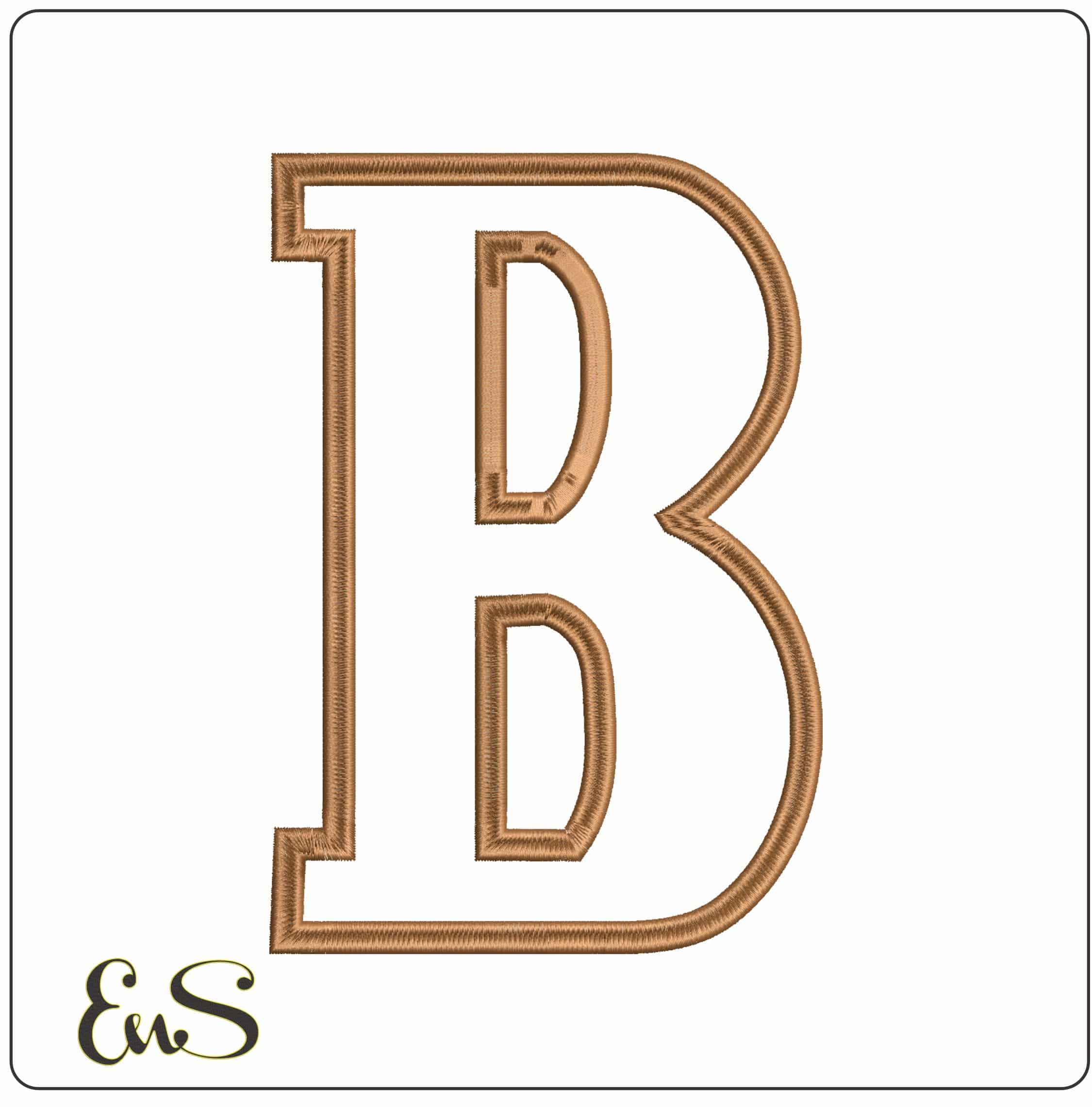 Manga B Logo- Elegant embroidery design file - instant download