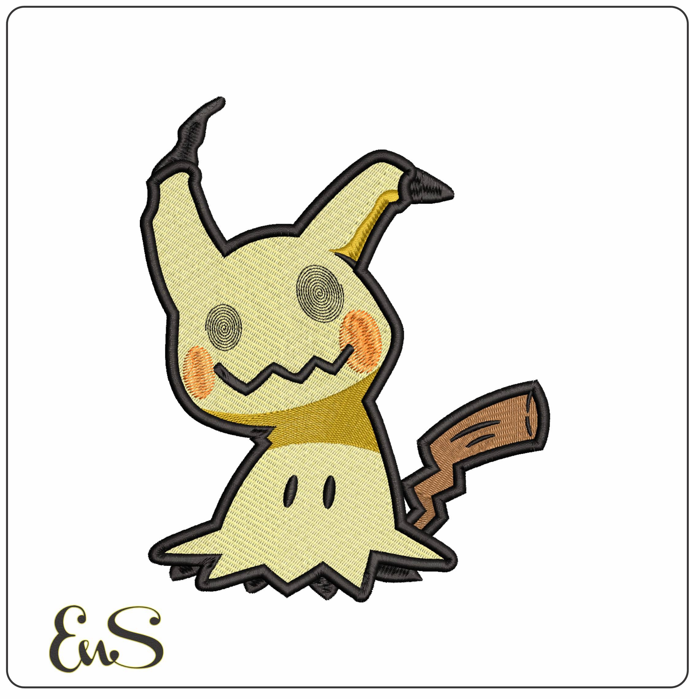 Mimikyu Pokemon- Elegant embroidery design file - instant download