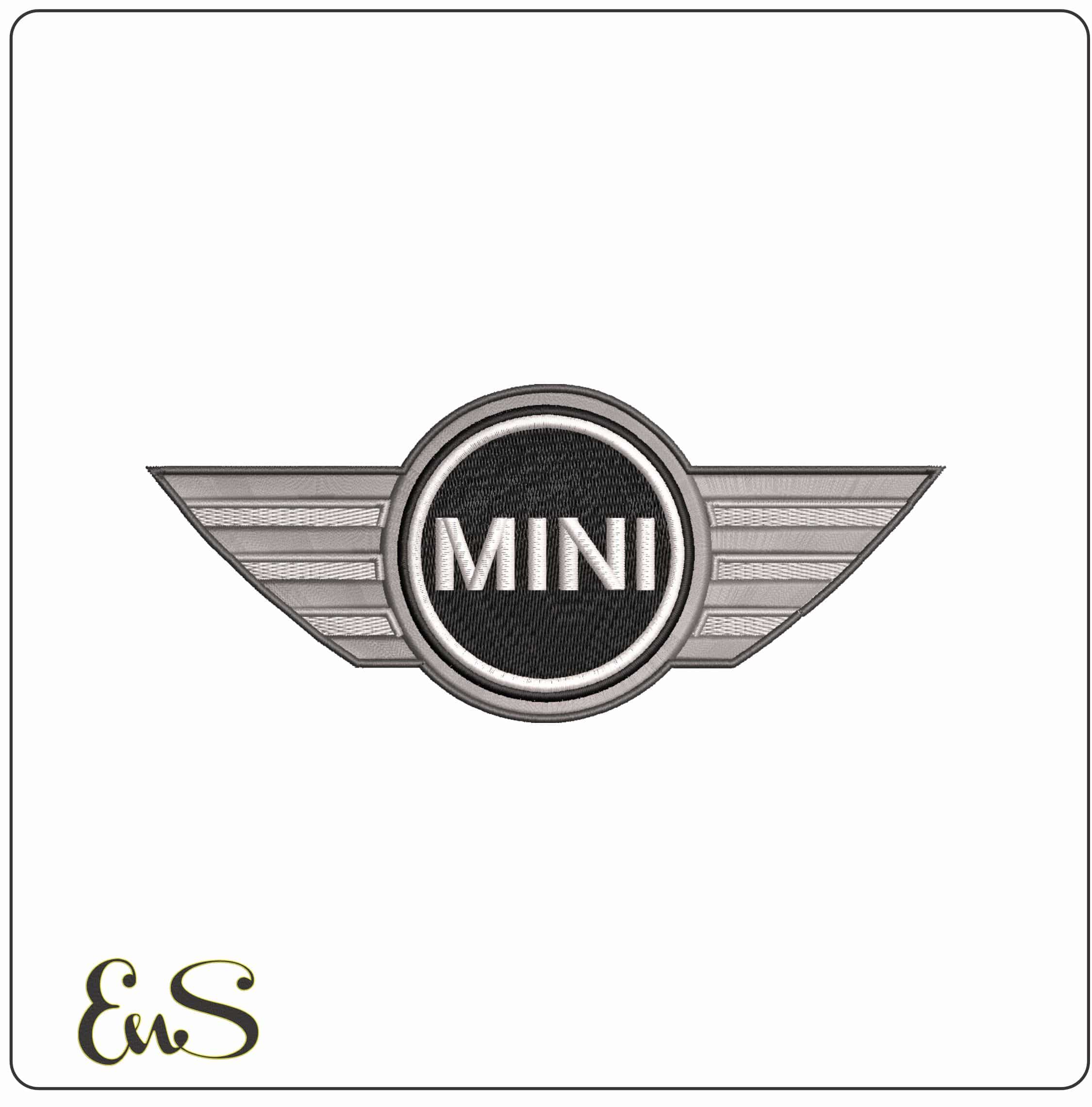 Mini Logo- Elegant embroidery design file - instant download