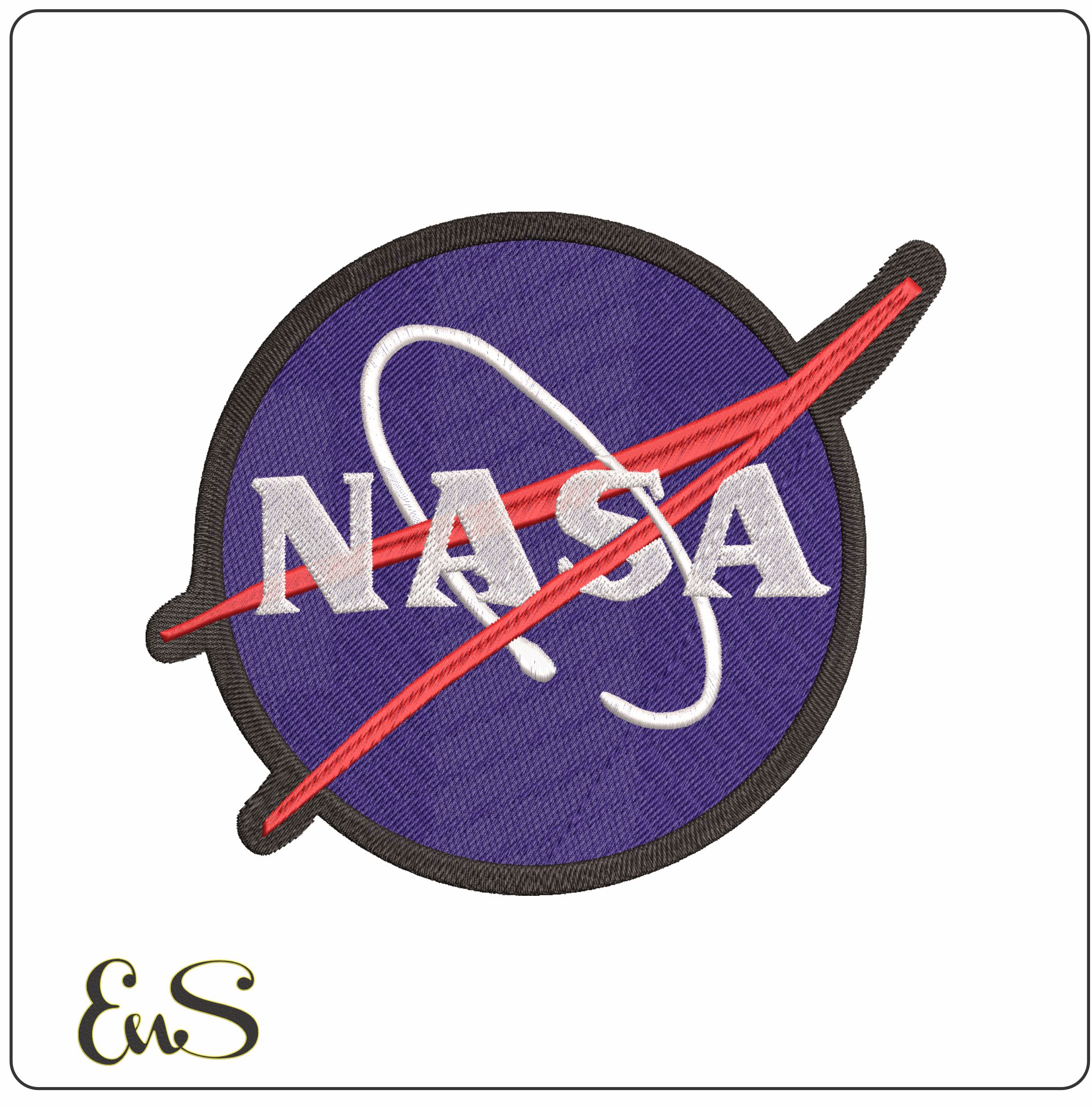 NASA Logo- Elegant embroidery design file - instant download