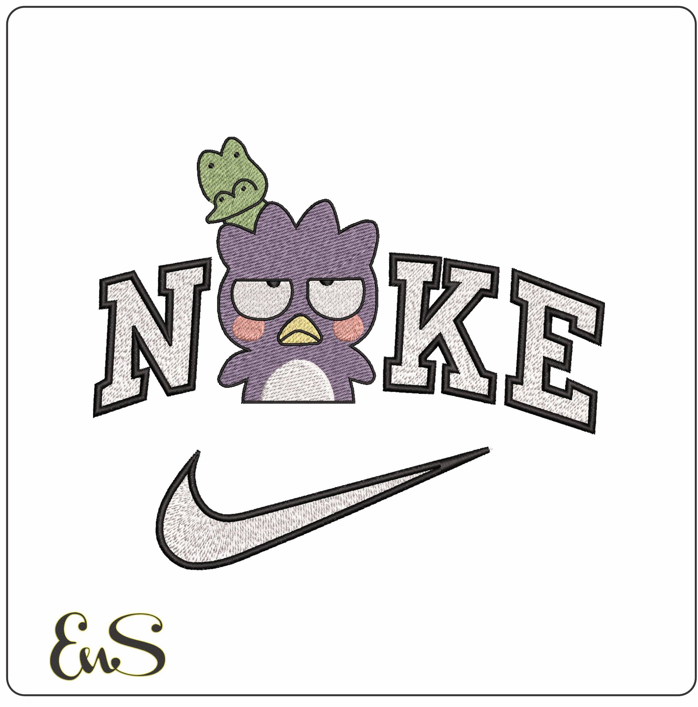Nike Badtz Maru and Pochi Sanrio Hello Kitty- Elegant embroidery design file - instant download
