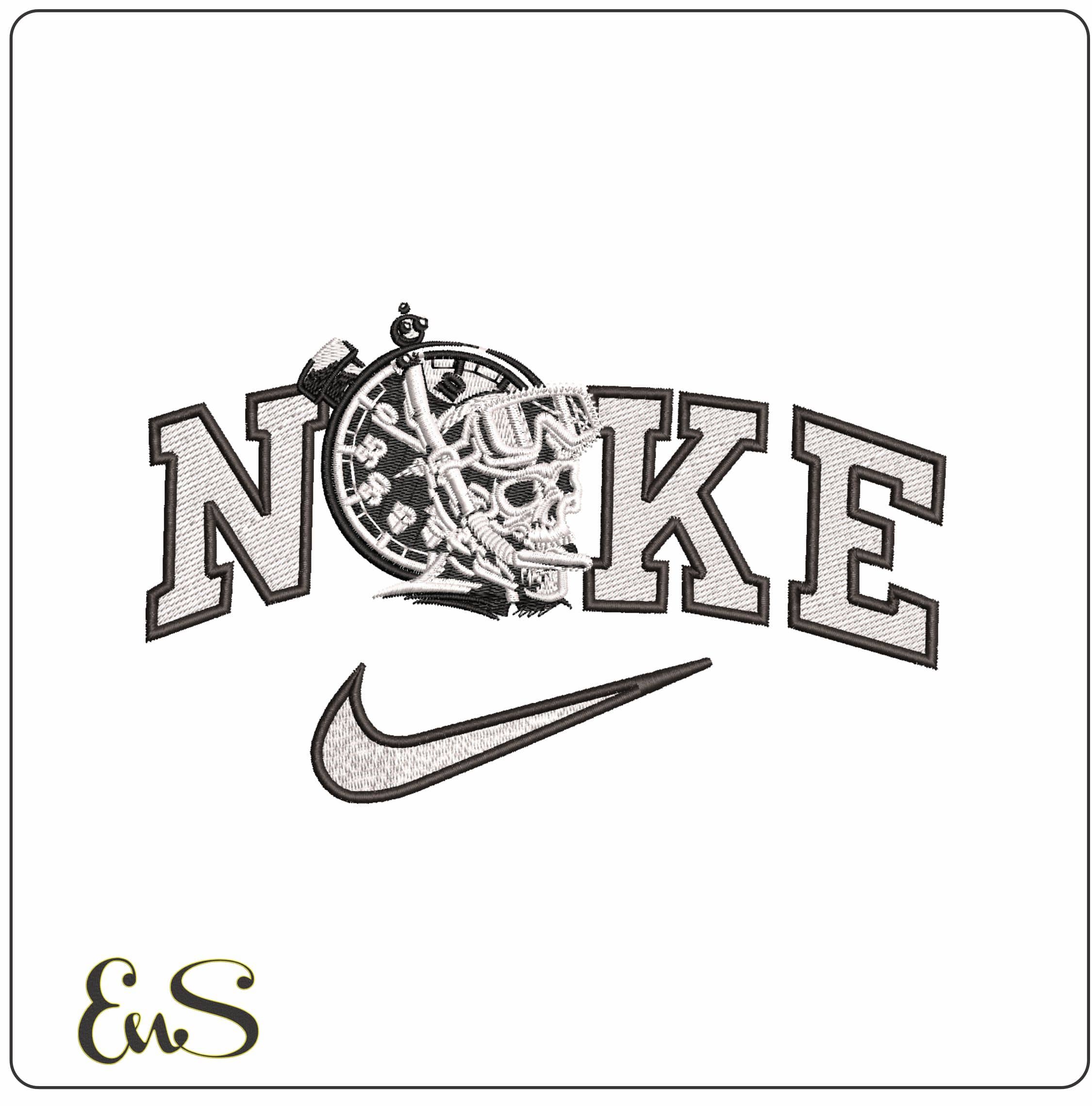 Nike Boschett WUS Dead Diver Watch- Elegant embroidery design file - instant download