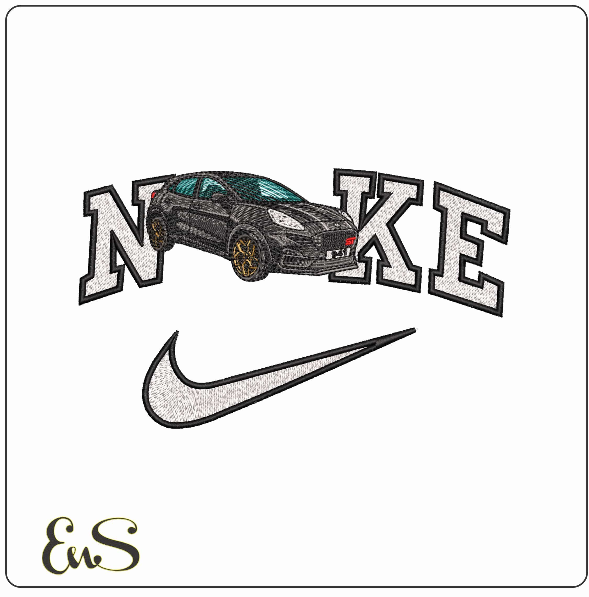 Nike Ford Puma ST Gold Edition- Elegant embroidery design file - instant download