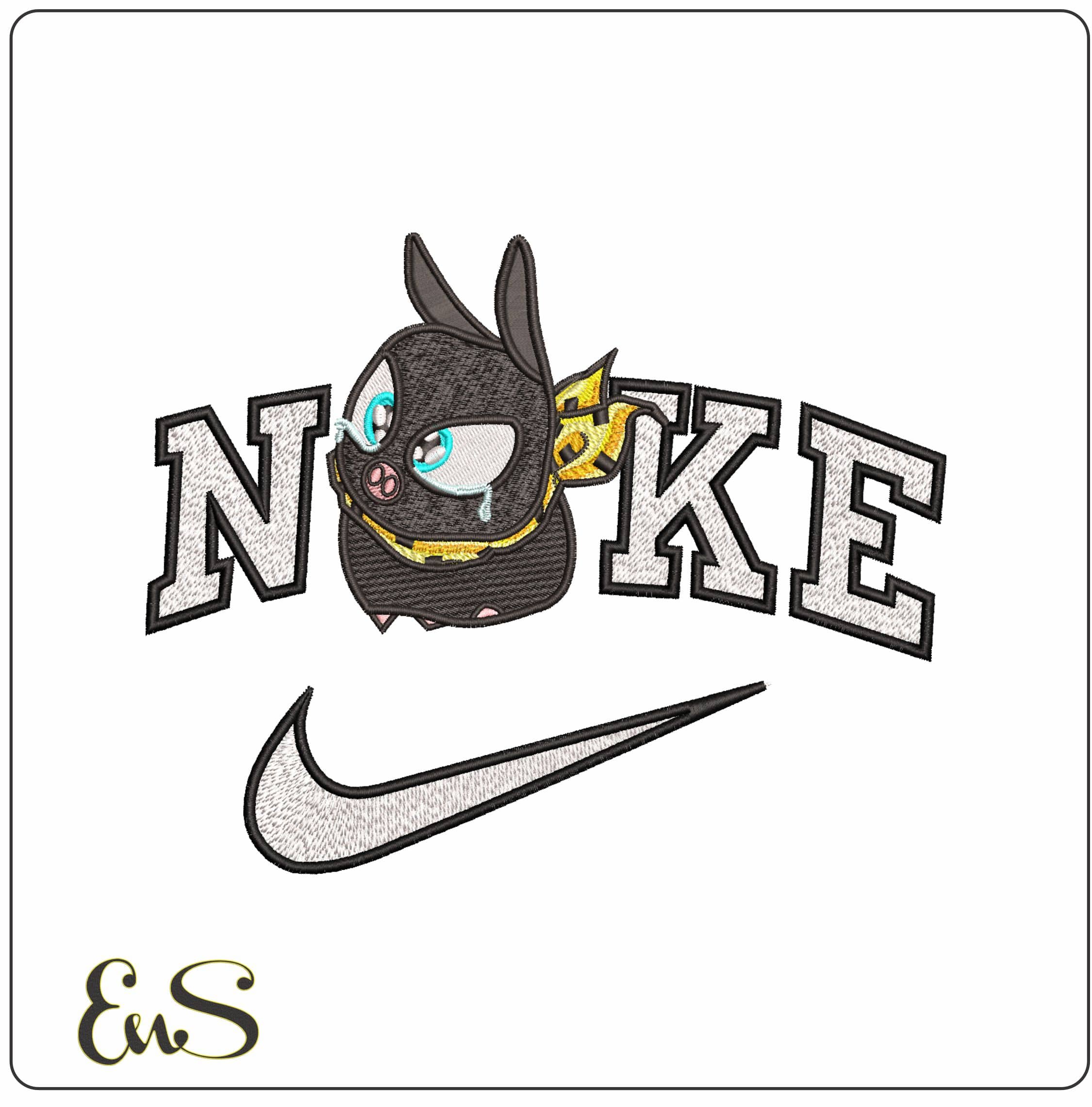 Nike P Chan Ranma Tears Pokemon Anime- Elegant embroidery design file - instant download