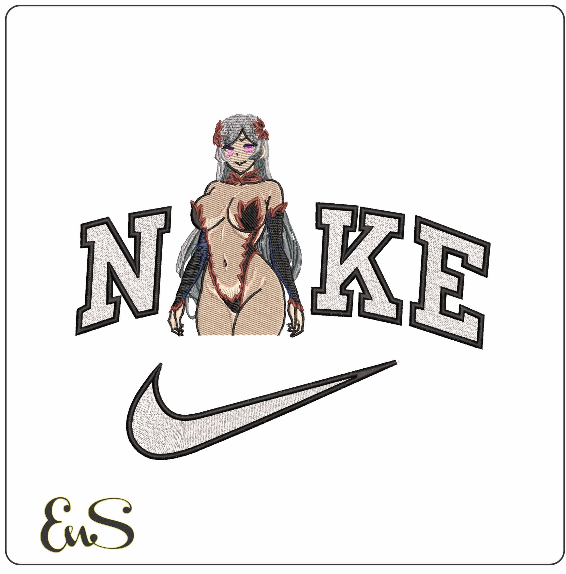 Nike Sexy Freya Dan Machi Anime- Elegant embroidery design file - instant download