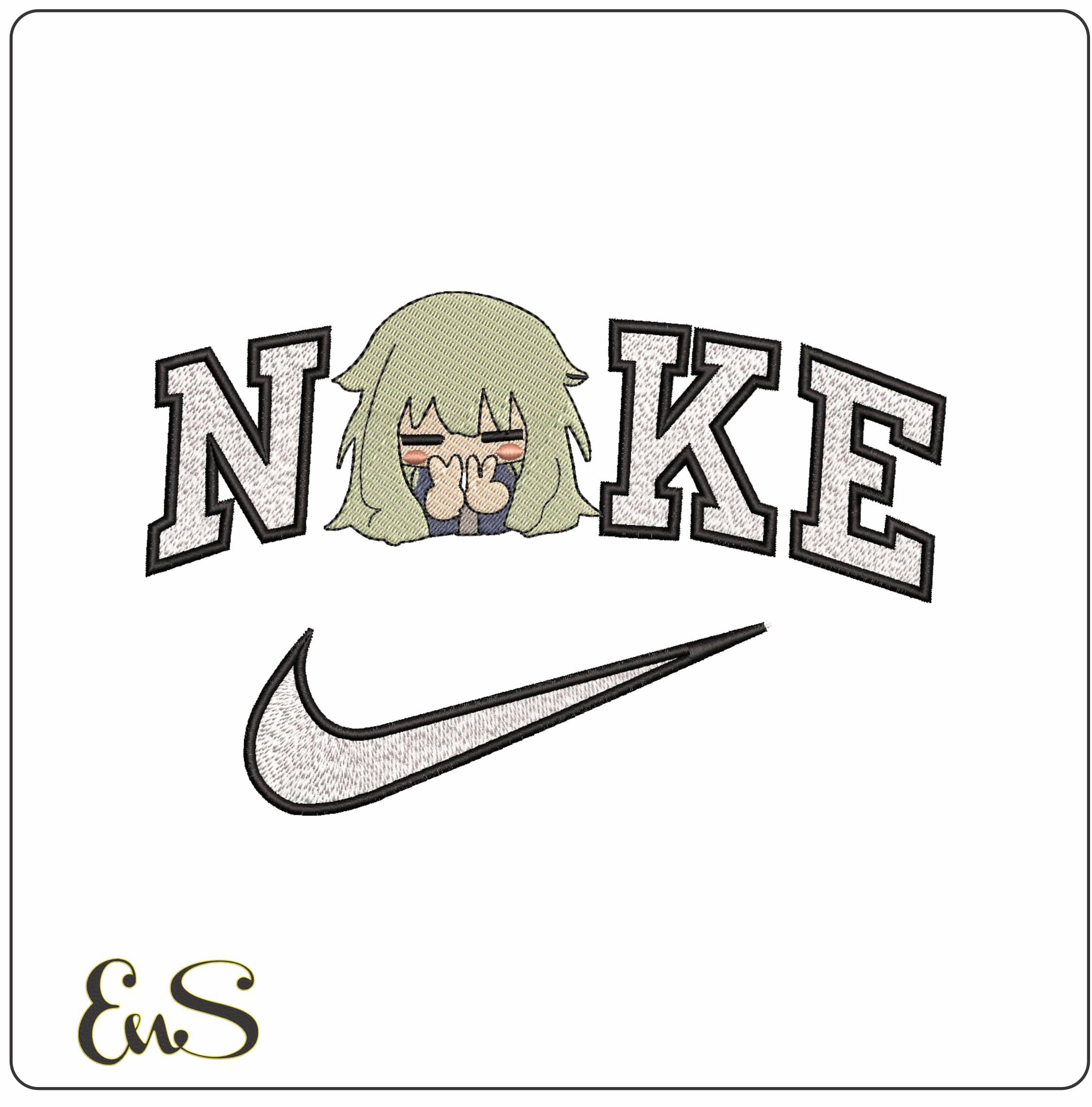 Nike Wonderlands x Showtime Chibi Nene Kusanagi Anime- Elegant embroidery design file - instant download