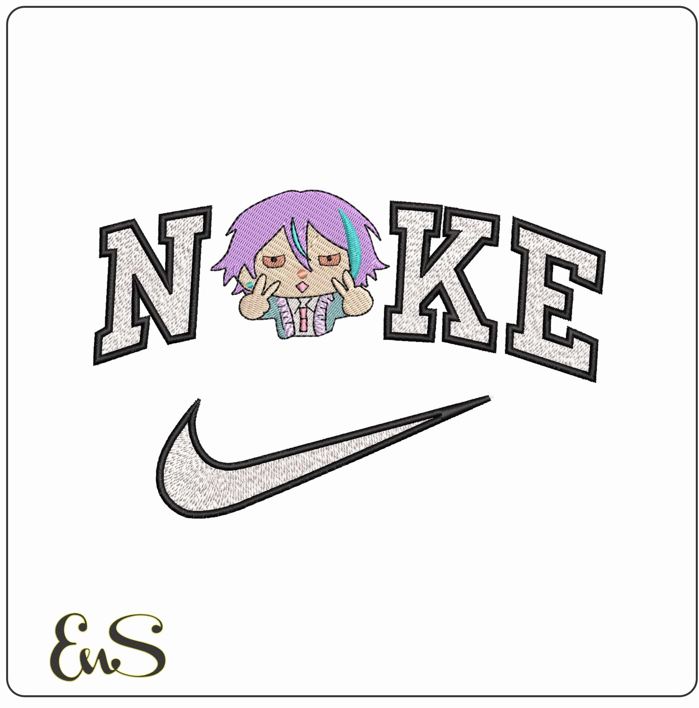 Nike Wonderlands x Showtime Chibi Rui Kamishiro Anime- Elegant embroidery design file - instant download