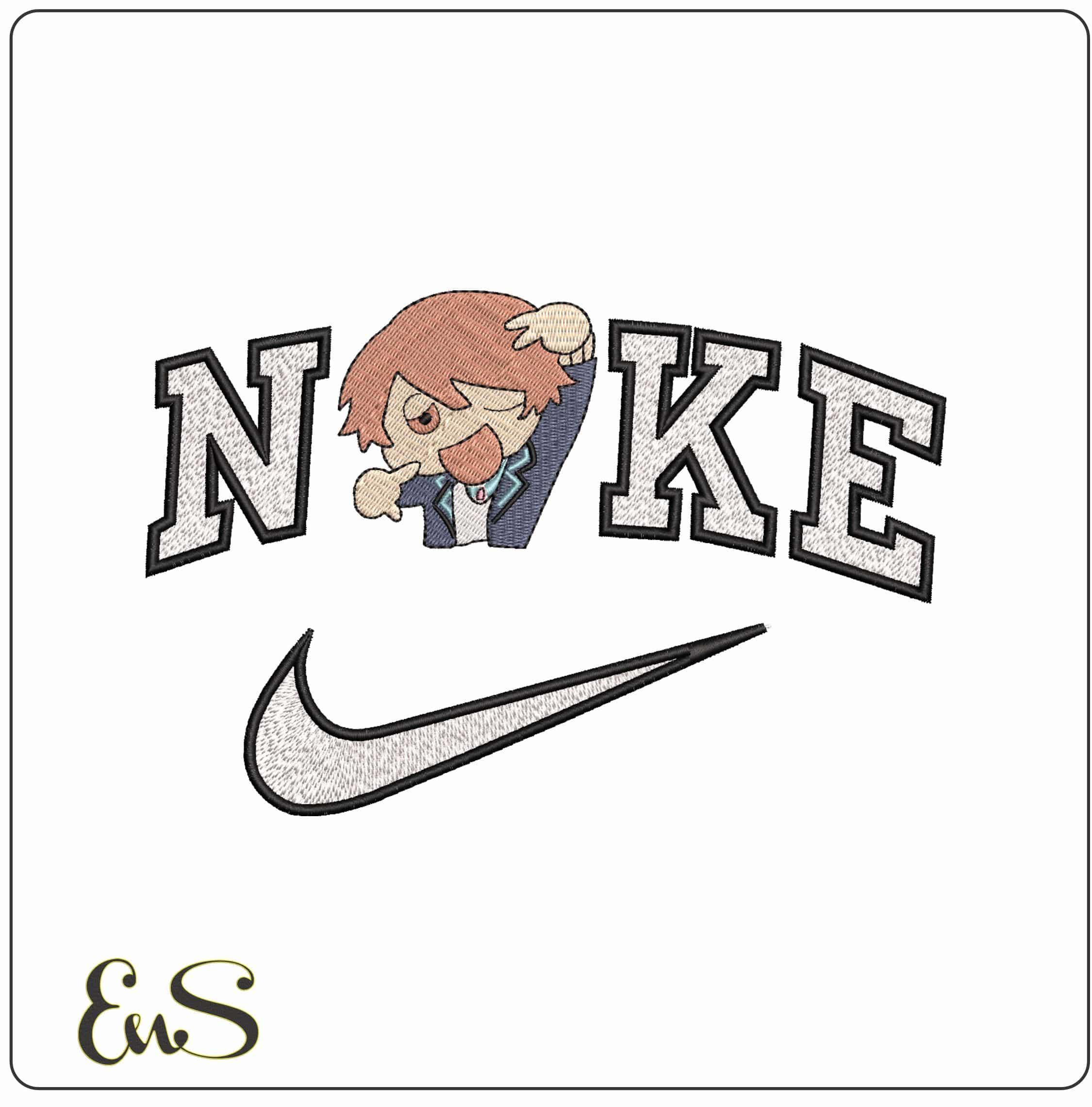Nike Wonderlands x Showtime Chibi Tsaukaka Tenma Anime- Elegant embroidery design file - instant download