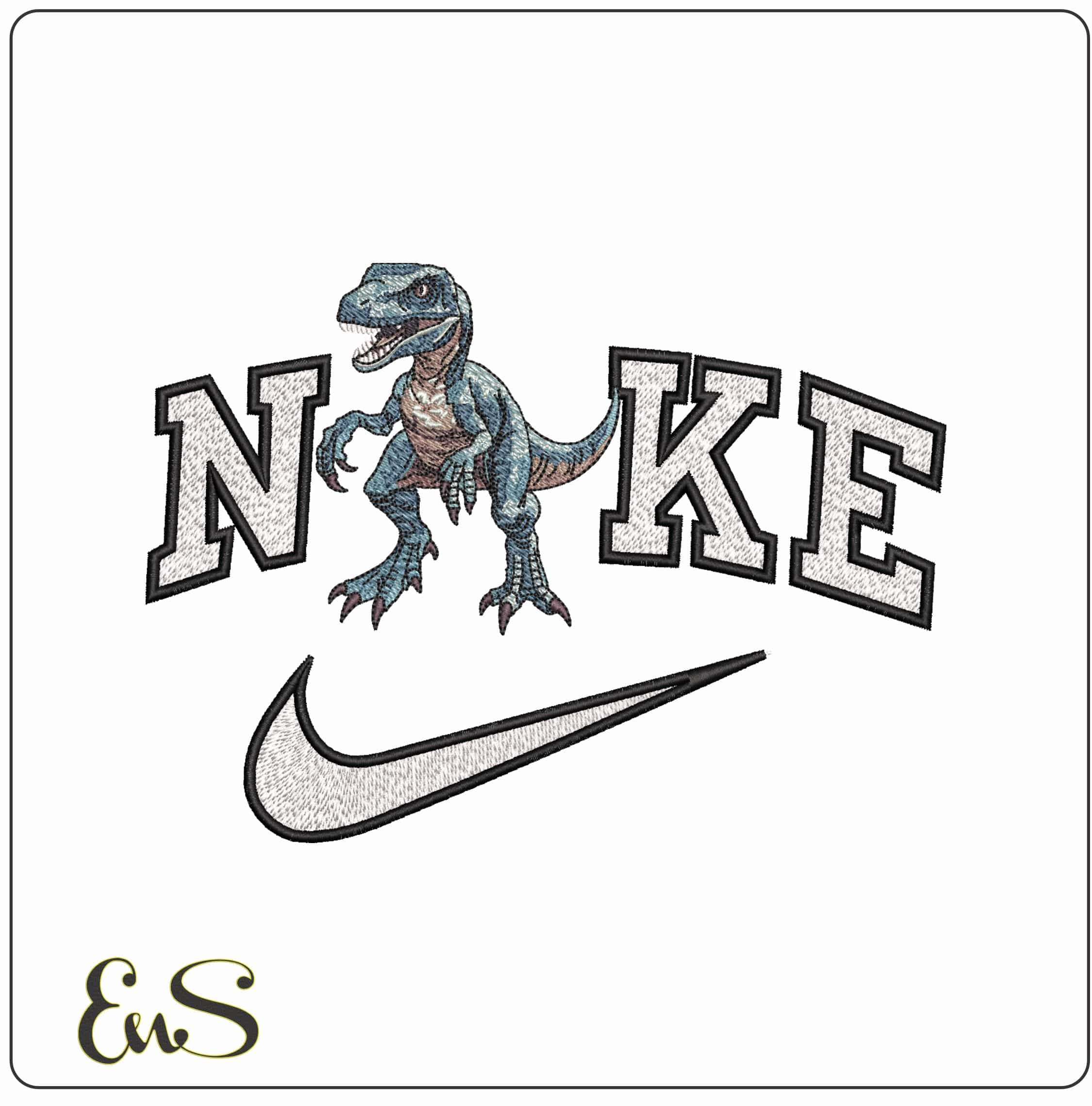 Nike Young T Rex Front on- Elegant embroidery design file - instant download