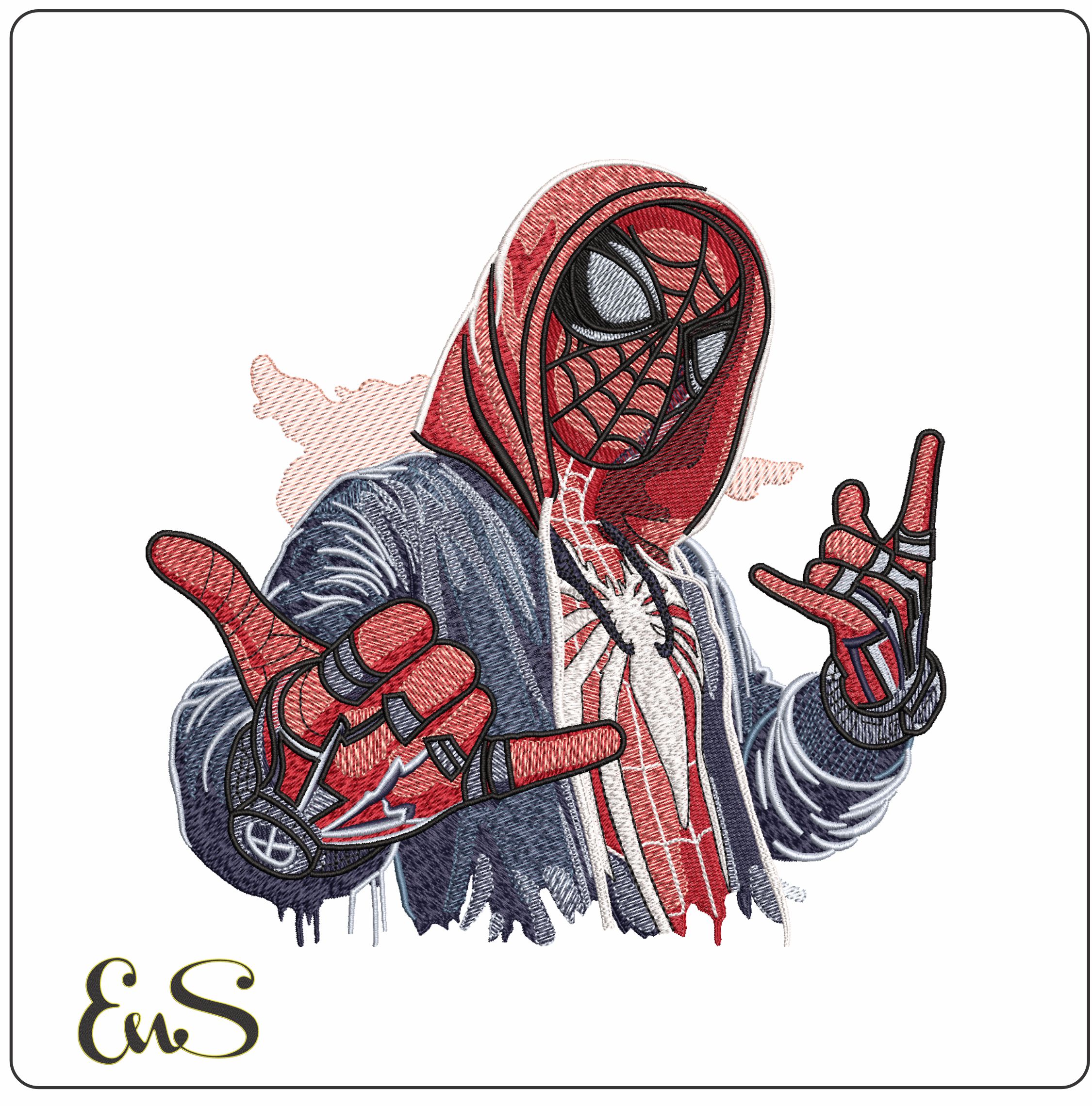 Spiderman Being Cool- Elegant embroidery design file - instant download