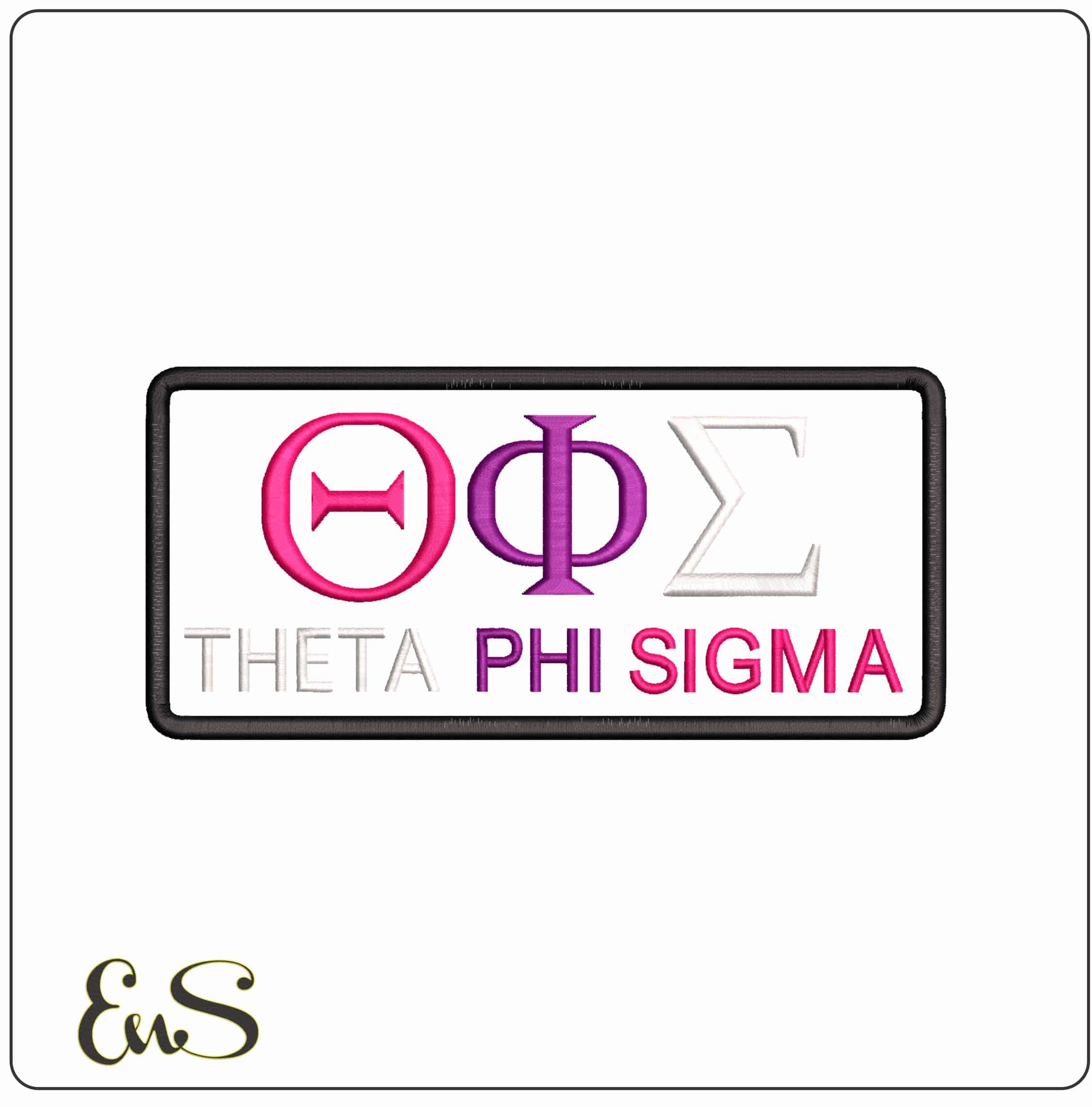 Theta Phi Sigma- Elegant embroidery design file - instant download