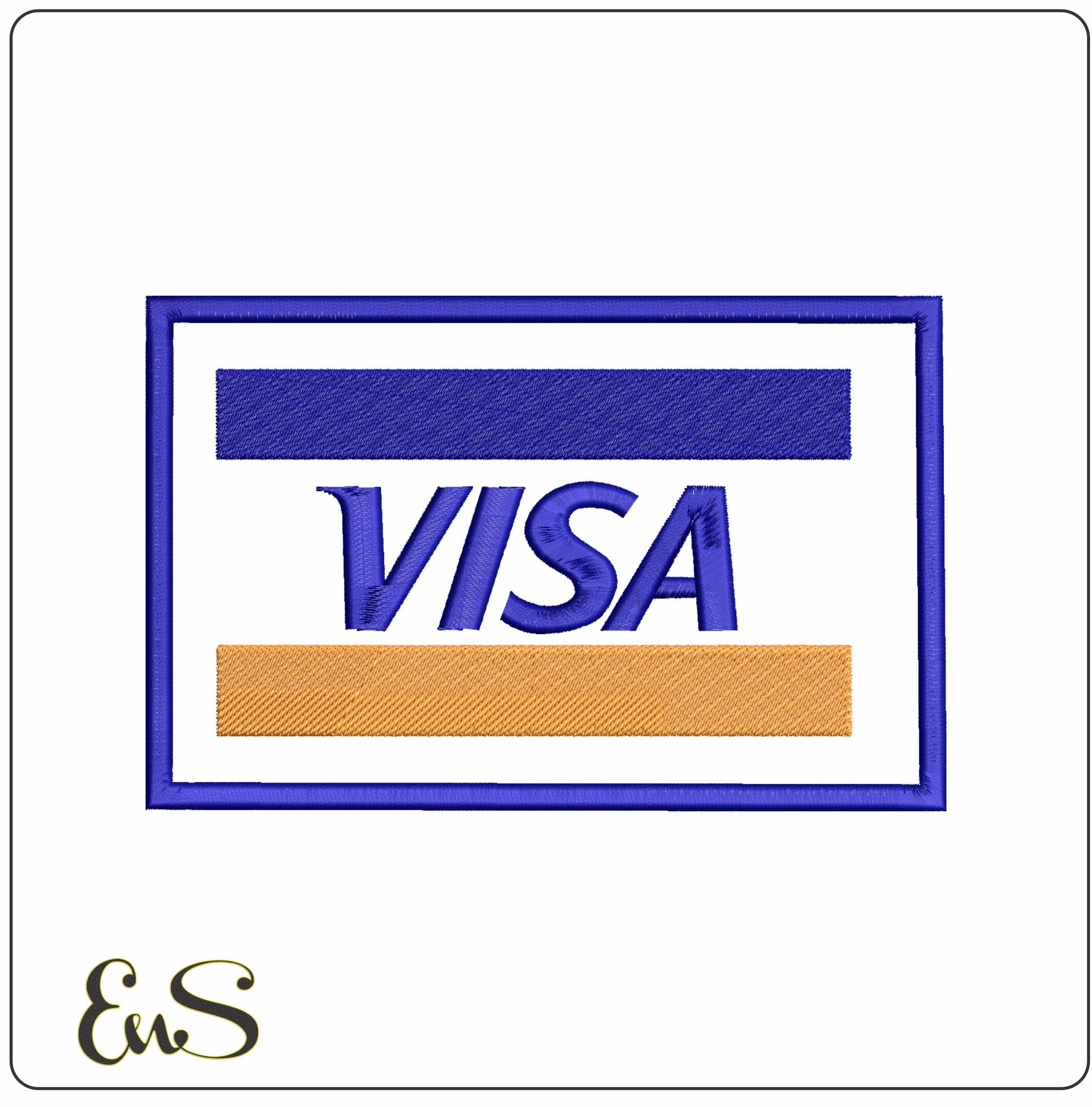 VISA Logo- Elegant embroidery design file - instant download