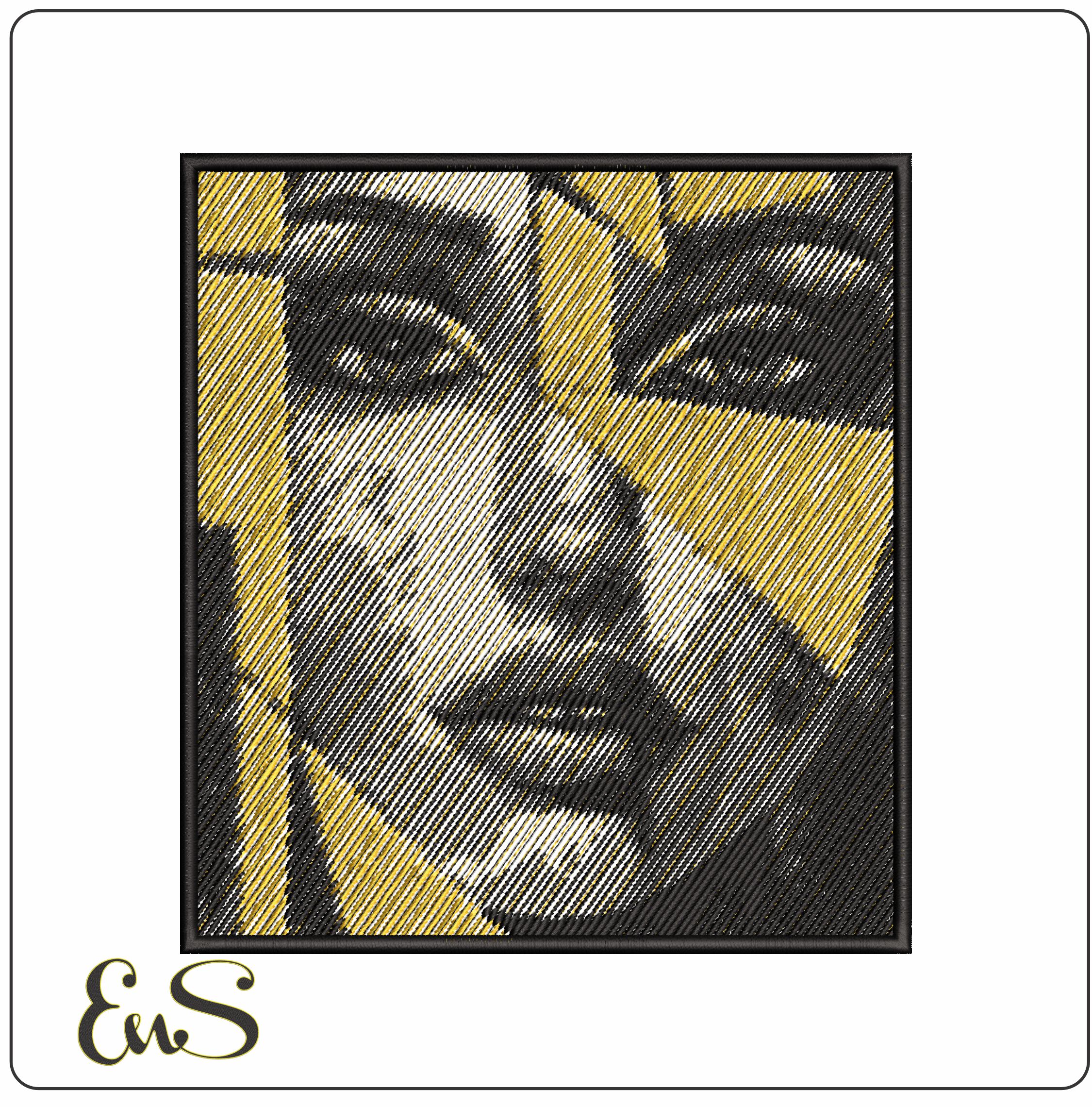 Womens Face Line art- Elegant embroidery design file - instant download