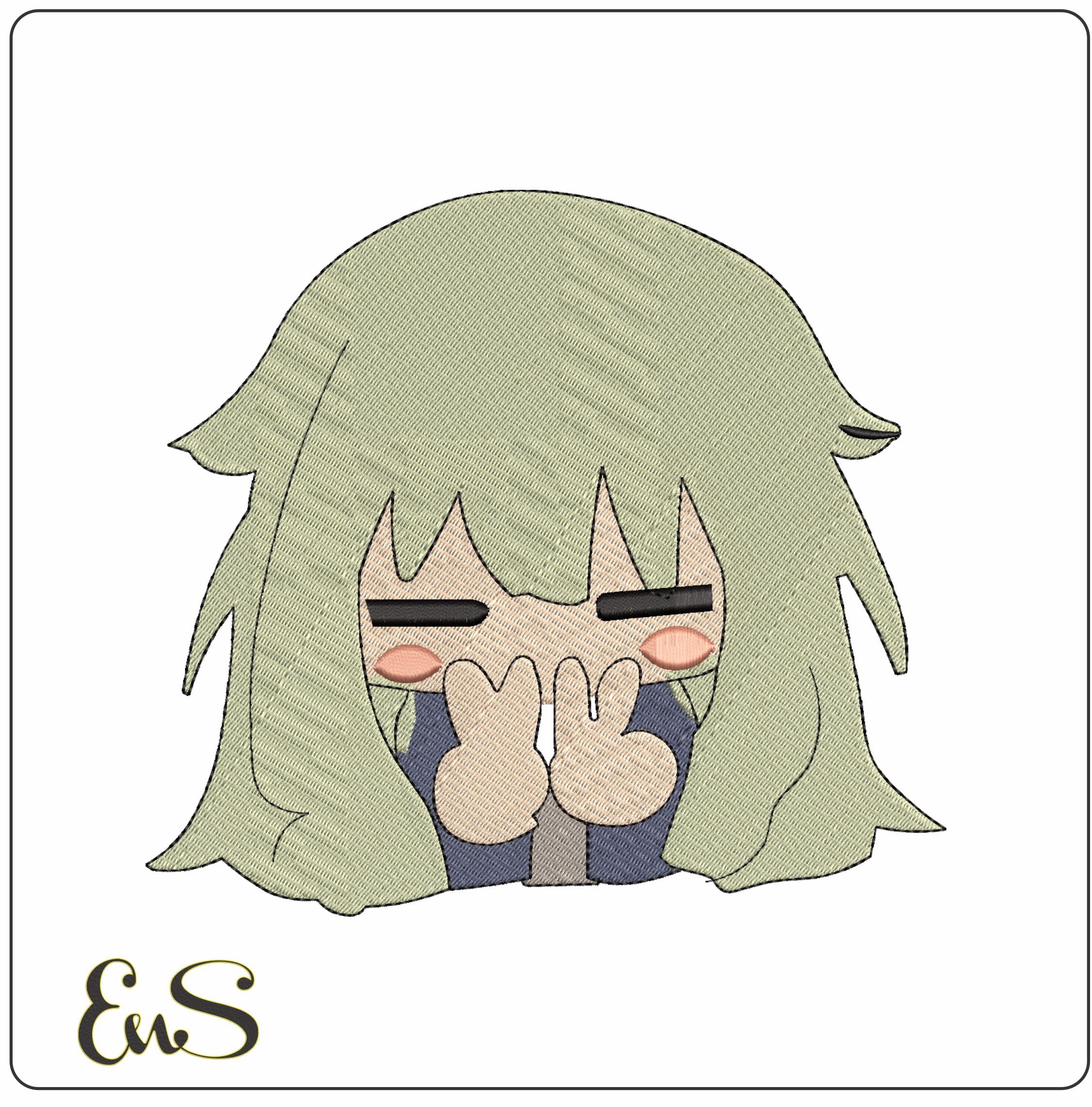 Wonderlands x Showtime Chibi Nene Kusanagi Anime- Elegant embroidery design file - instant download
