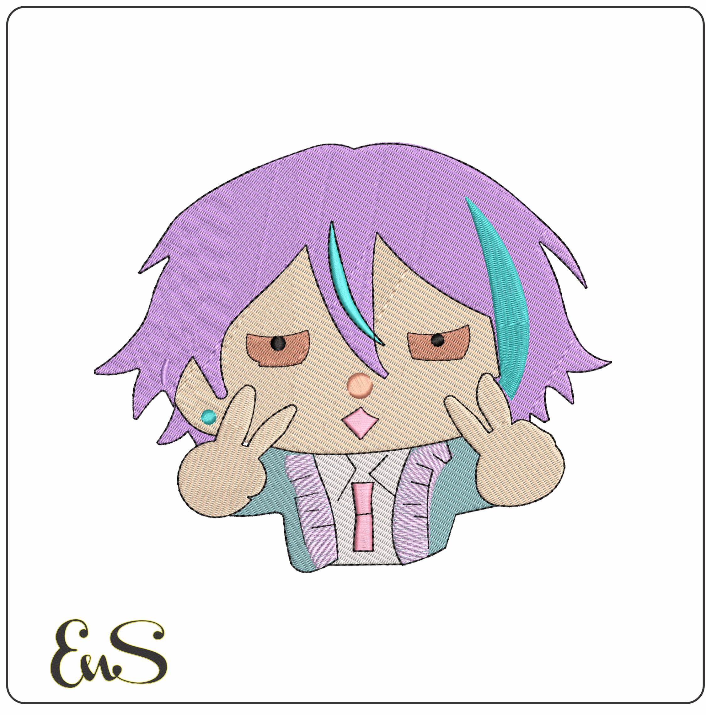 Wonderlands x Showtime Chibi Rui Kamishiro Anime- Elegant embroidery design file - instant download
