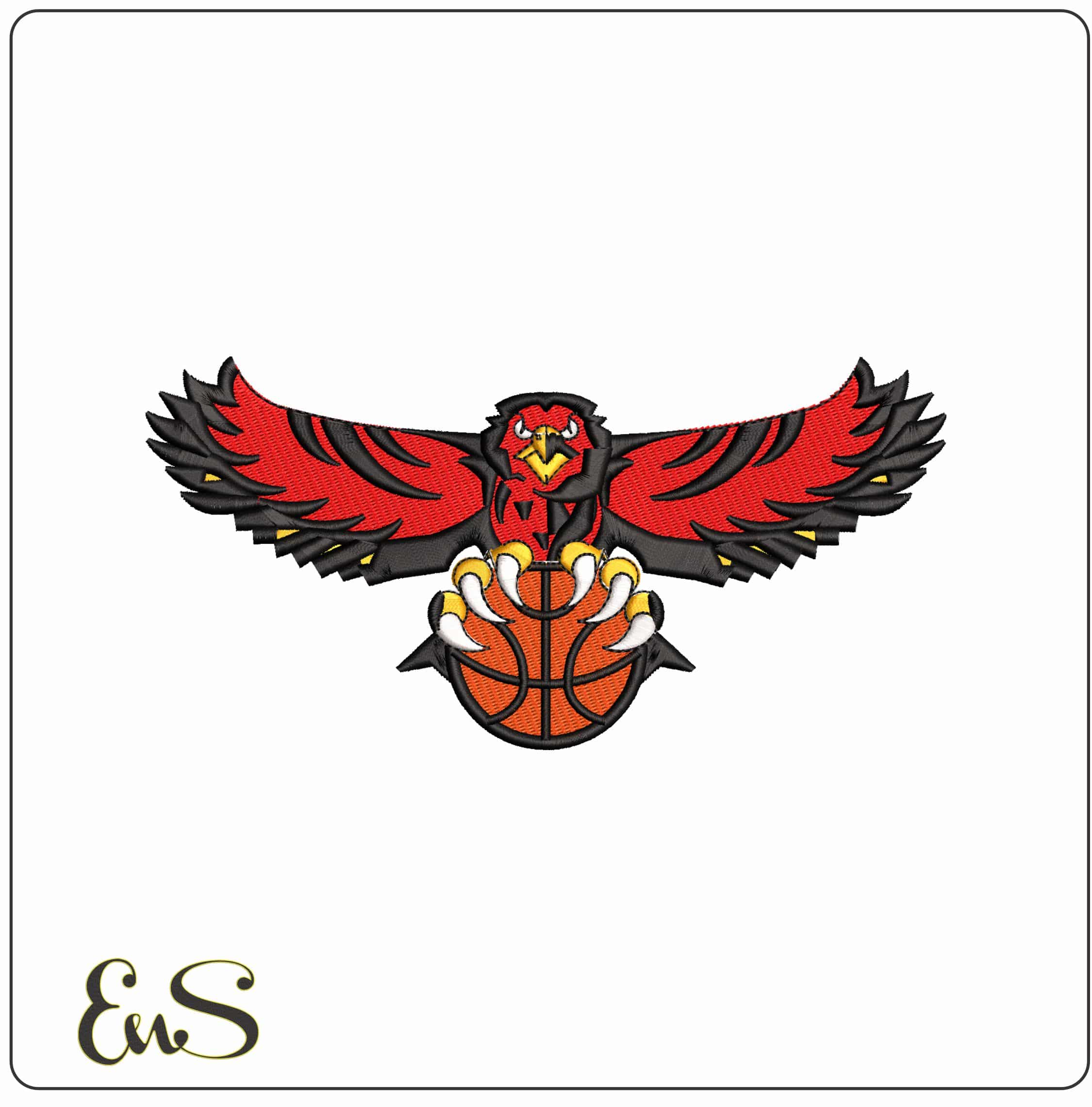 Atlanta Hawks Logo - Elegant embroidery design file - instant download