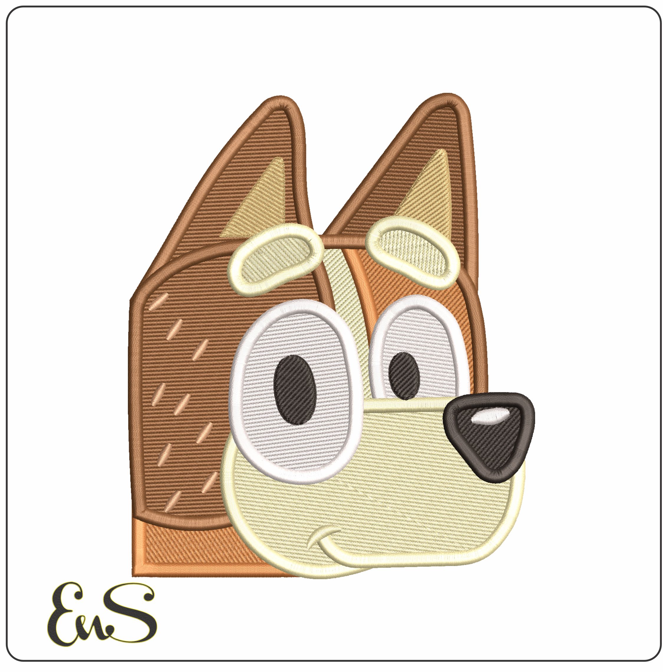 Bluey Chilli - Elegant embroidery design file - instant download