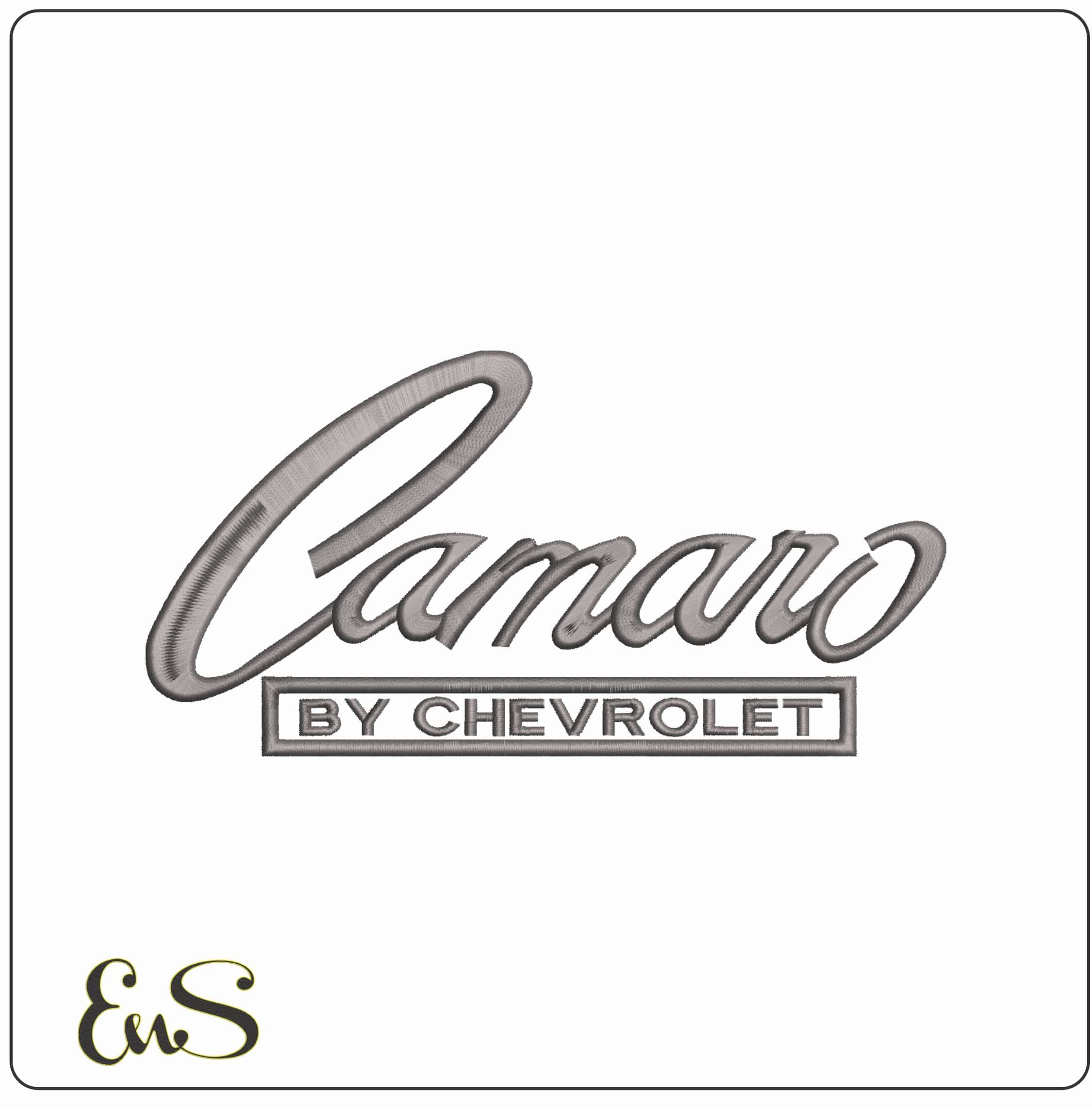 Camaro by Chevrolet - Elegant embroidery design file - instant download