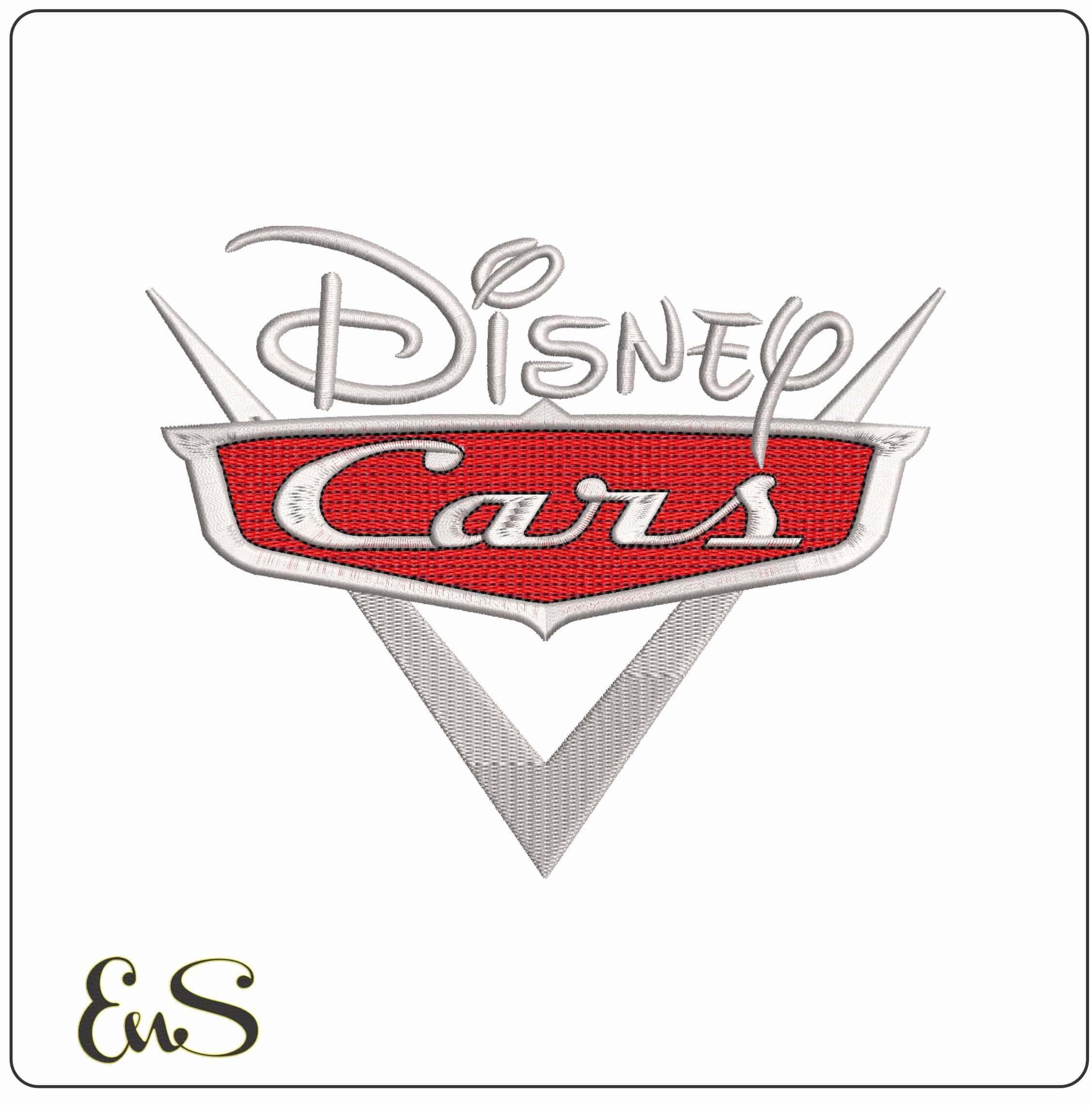 Cars Logo Disney - Elegant embroidery design file - instant download