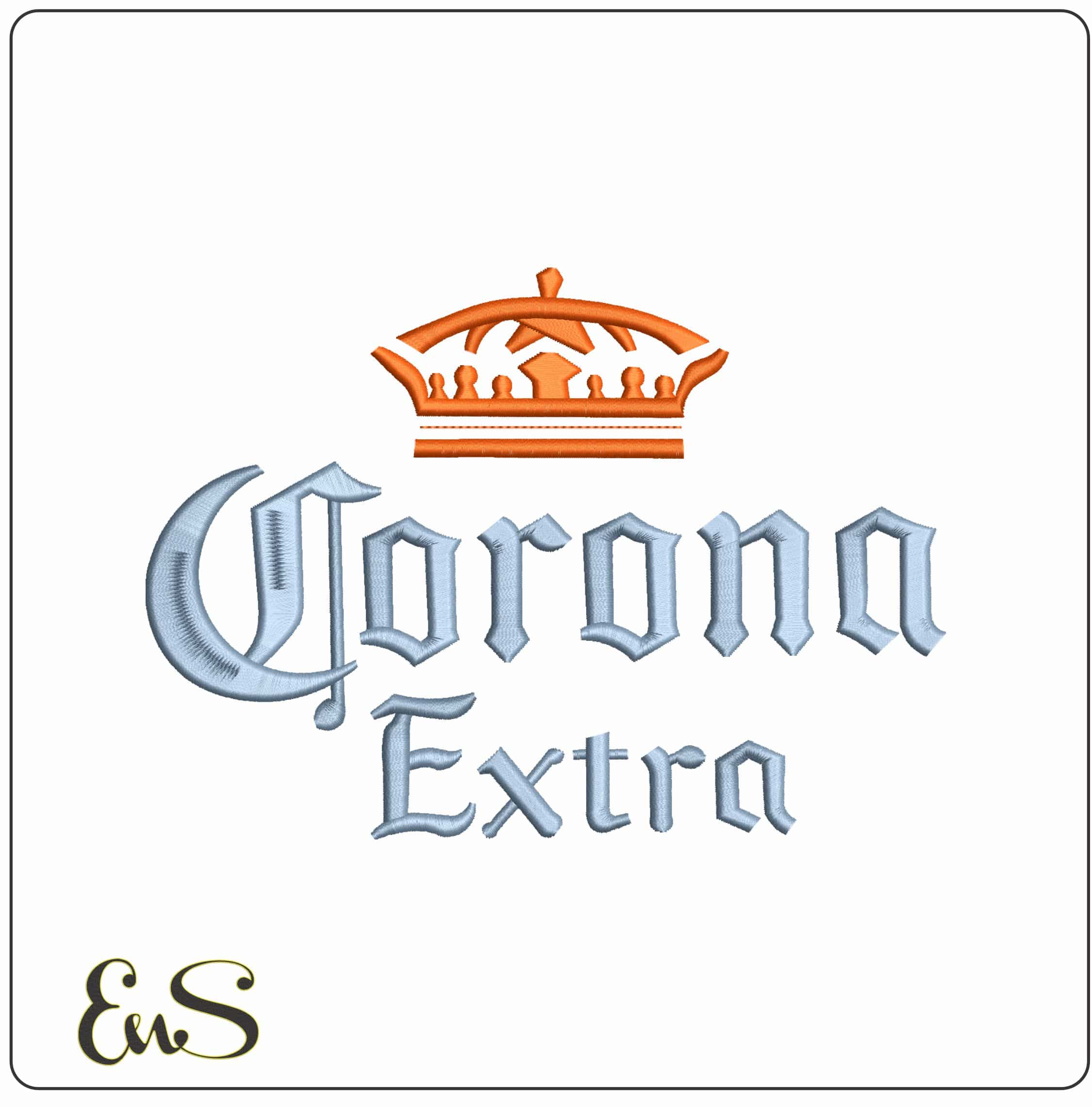 Corona Extra Beer - Elegant embroidery design file - instant download