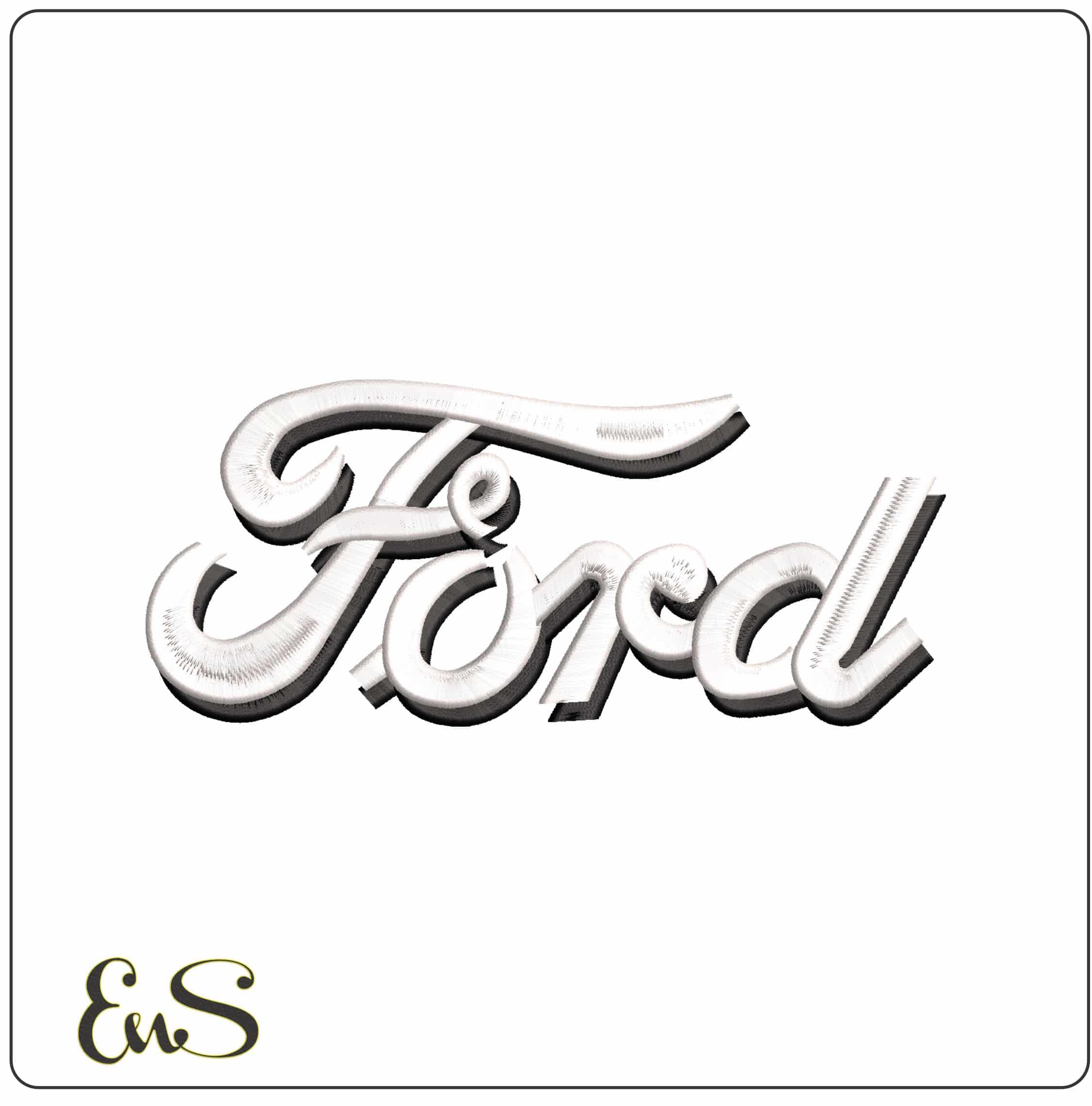 Ford Car Name  - Elegant embroidery design file - instant download