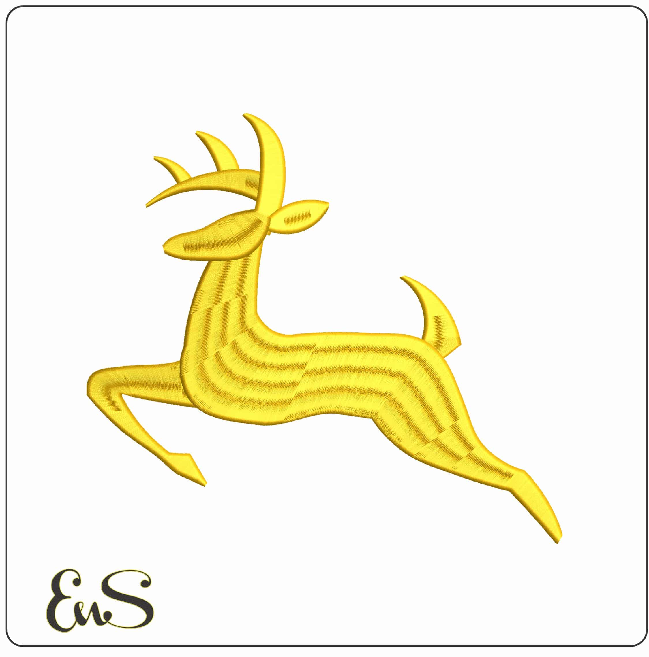 A John Deere Deer - Elegant embroidery design file - instant download