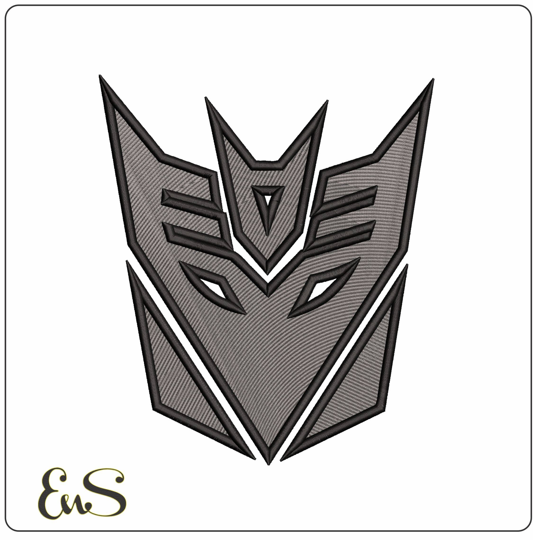 Decepticoms Logo Transformers - Elegant embroidery design file - instant download